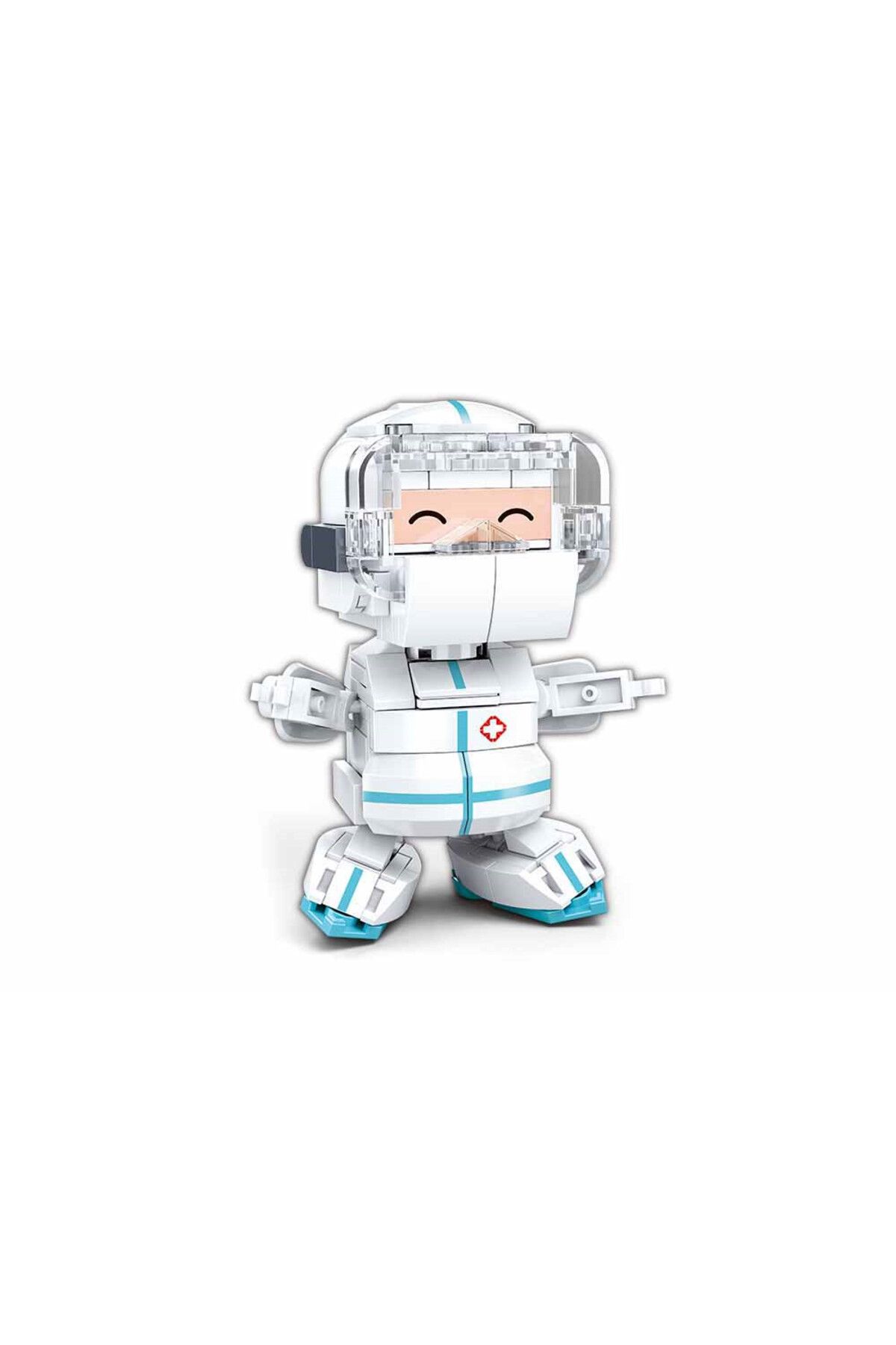 Sluban-Qbricks Series -Space Robot Building Blocks In a White Suit and Helmet (9.8CM) 5