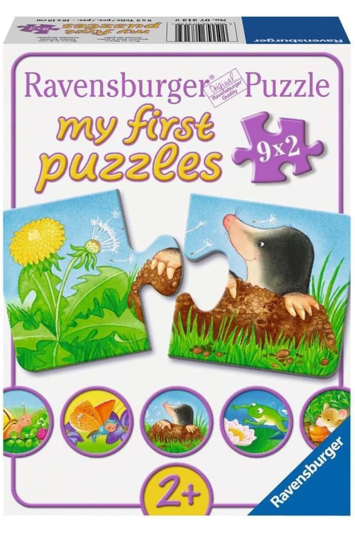 NcK 73139 Puzzle Bahçe Hayvanları, 9 x 2 Parça