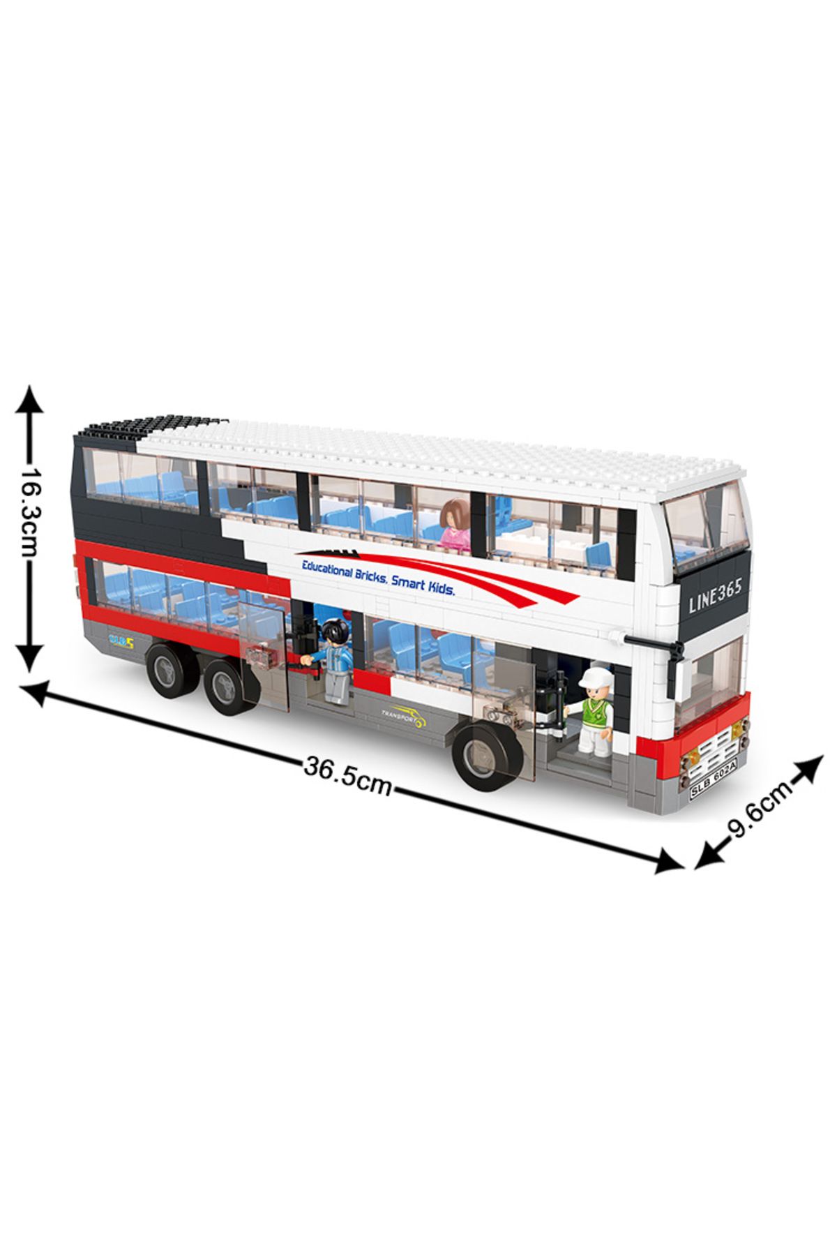 Sluban-Luxurious Bus Double Decker Building Blocks 741 PCS with 9 Mini Figures 6