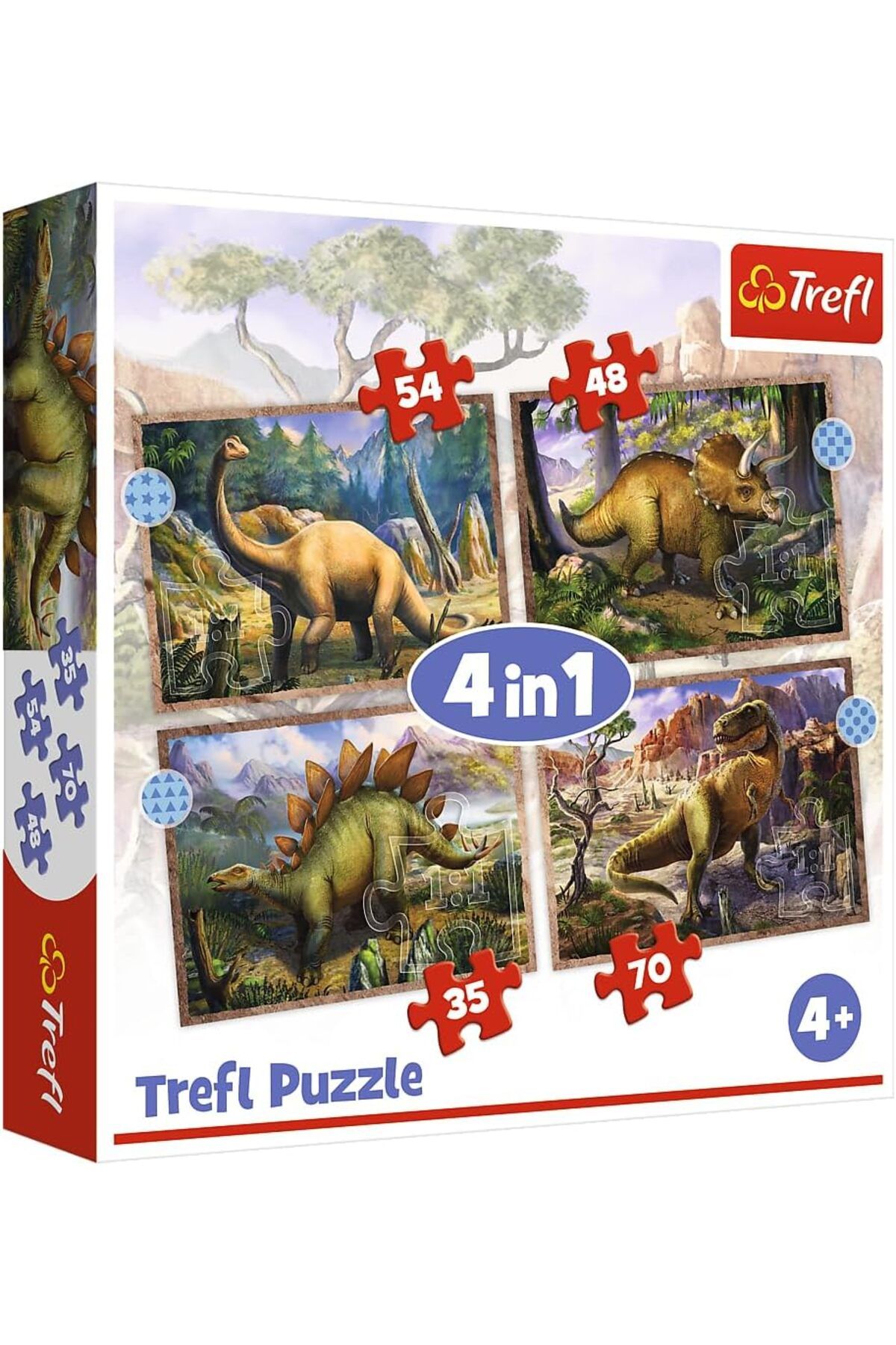 NcK Puzzles - "4'ü 1 arada" - İlginç dinozorlar/Trefl