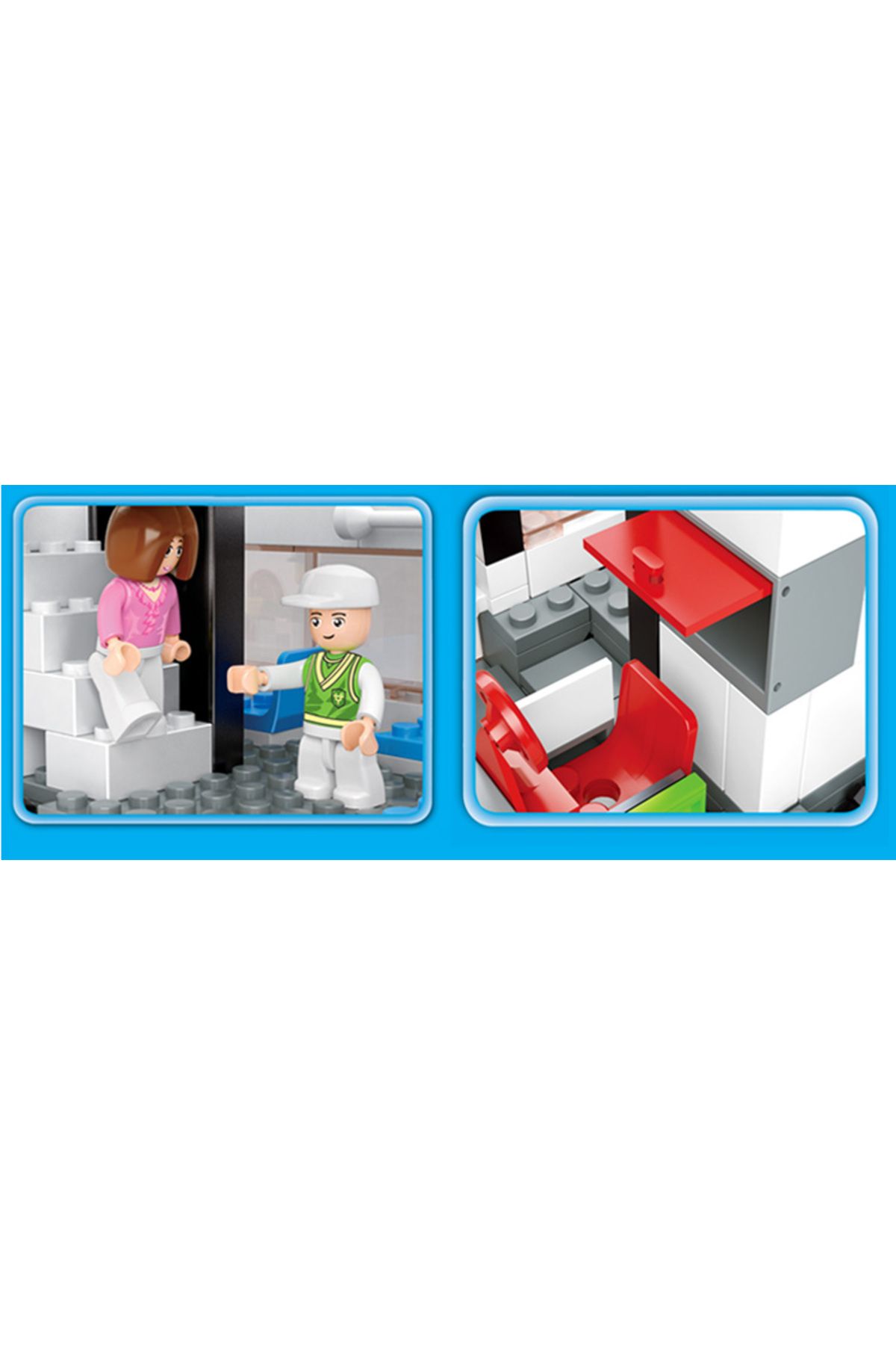 Sluban-Luxurious Bus Double Decker Building Blocks 741 PCS with 9 Mini Figures 5