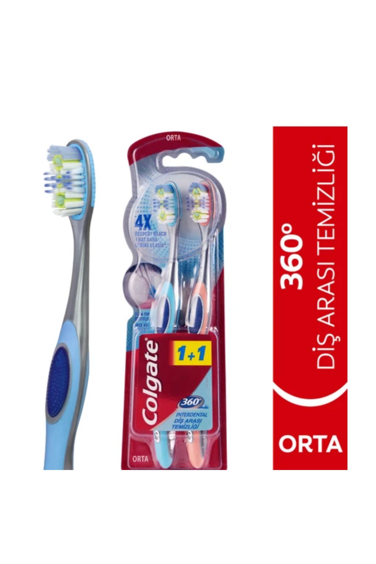 Colgate Diş Fırçası 360 Soft 1+1