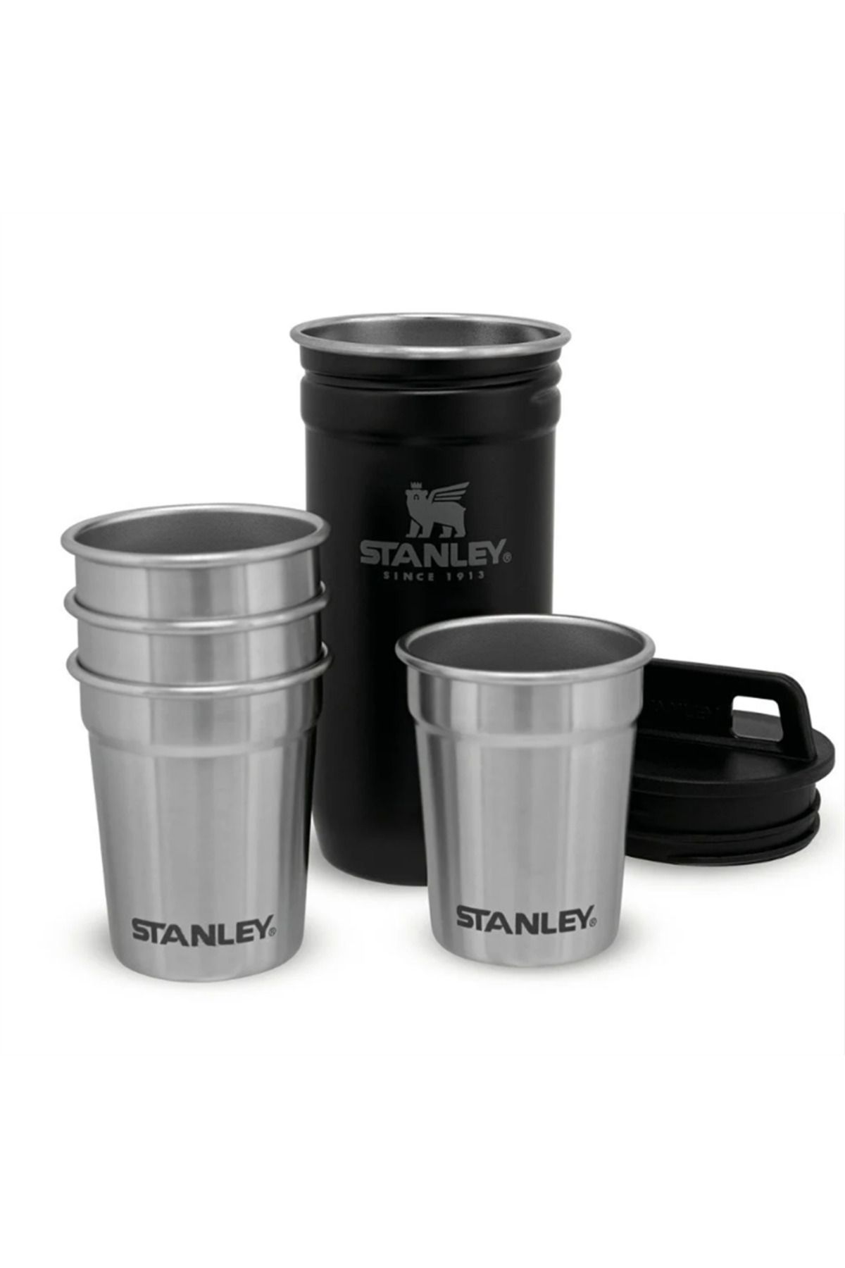 Stanley Adventure Çelik Shot Bardak ve Matara Seti Siyah