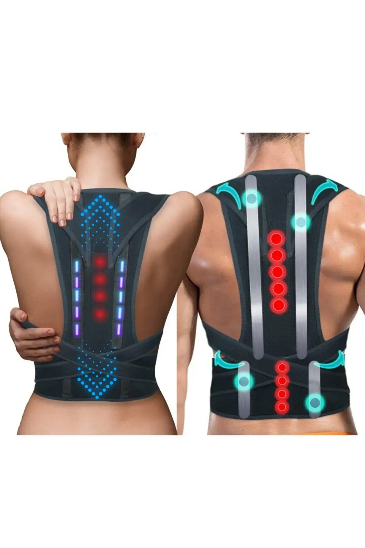 Akselife Unisex Kadın Erkek Dik Durus Korsesi Kambur Önleyici Korse Omuz Bel Sırt Korsesi