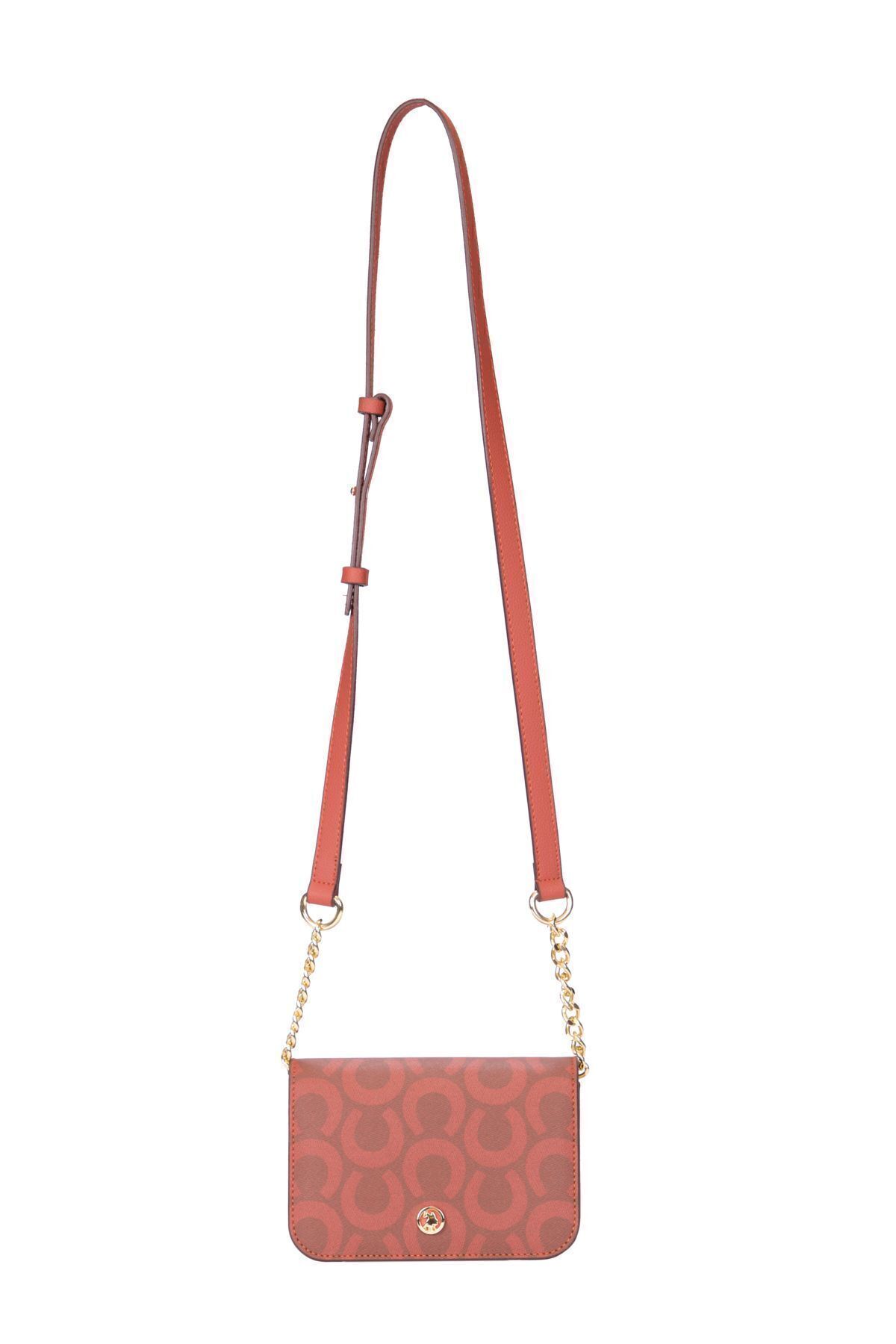 کیف مسنجر زنانه آجری Us24607 U.S. Polo Assn.