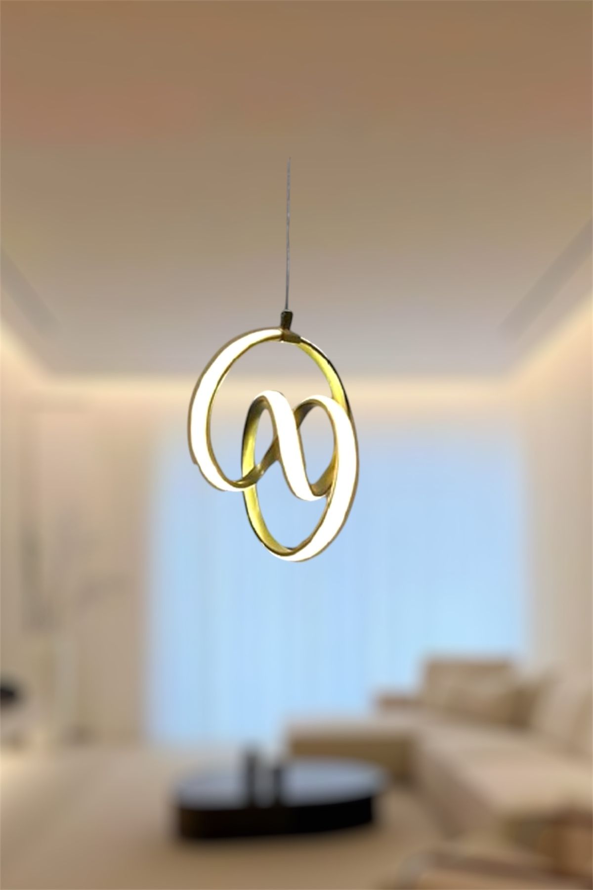 EYSHOP Modern Gold Venüs 3 Renk (Beyaz&Sarı&Günışığı) LED Avize