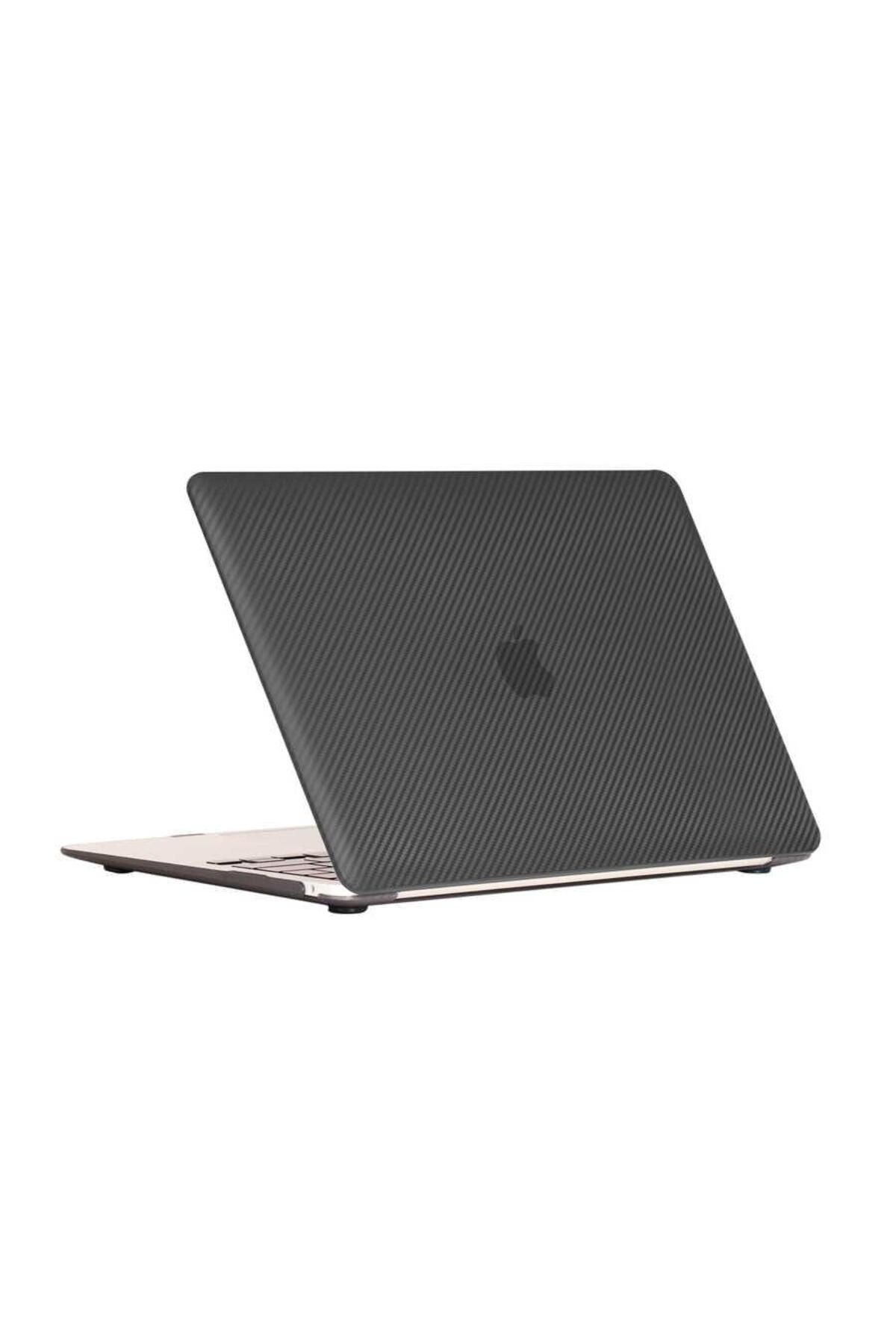 TEQSMA Apple Macbook 13.3' Pro 2020 A2338 MSoft Carbon Fiber Tasarımlı Kapak