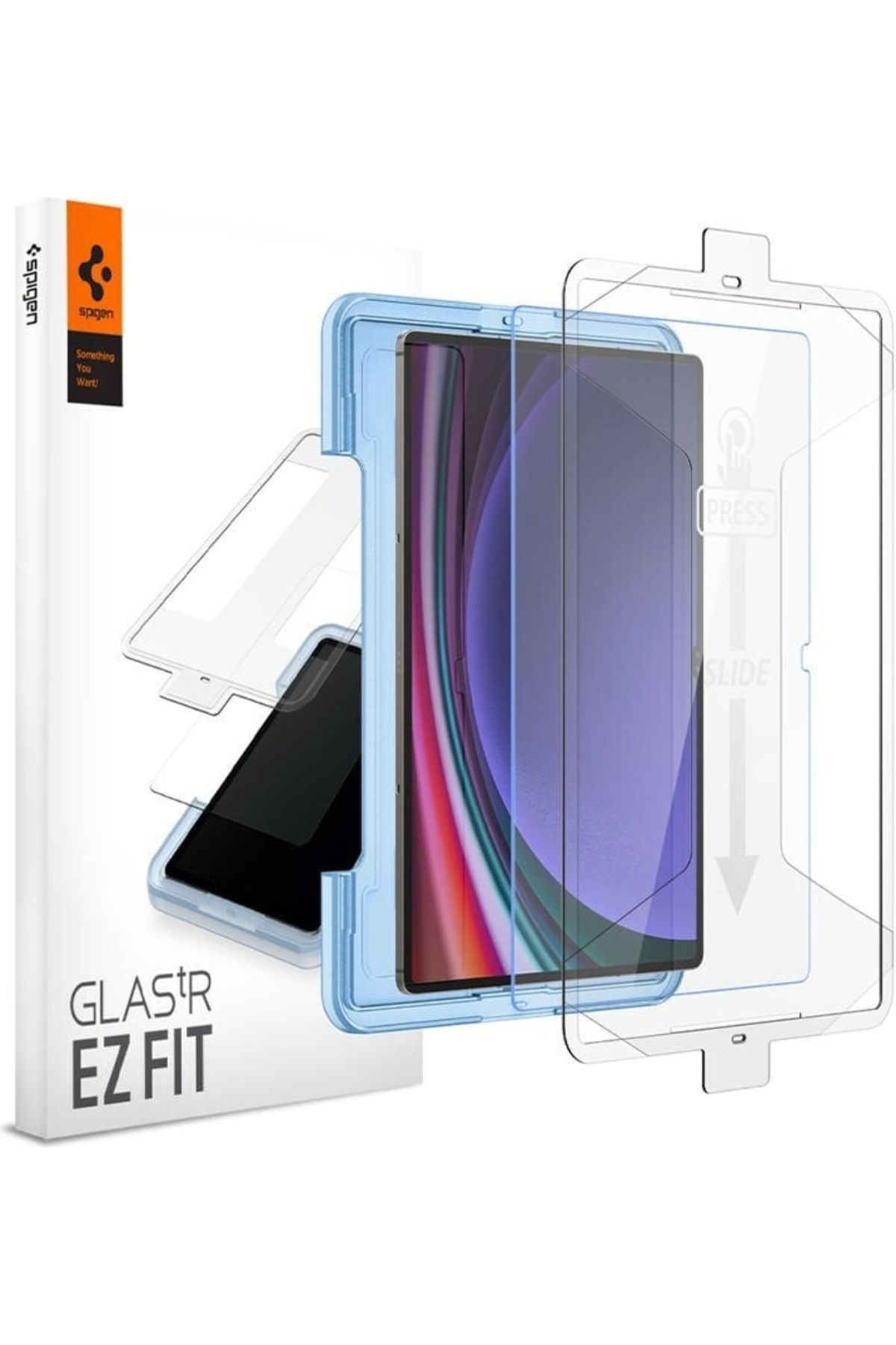 Spigen-Galaxy Tab S9 Ultra Glass Screen Protector Easy Installation, Spigen Glas Tr Ezfit Slim Hd (1 Piece) 1