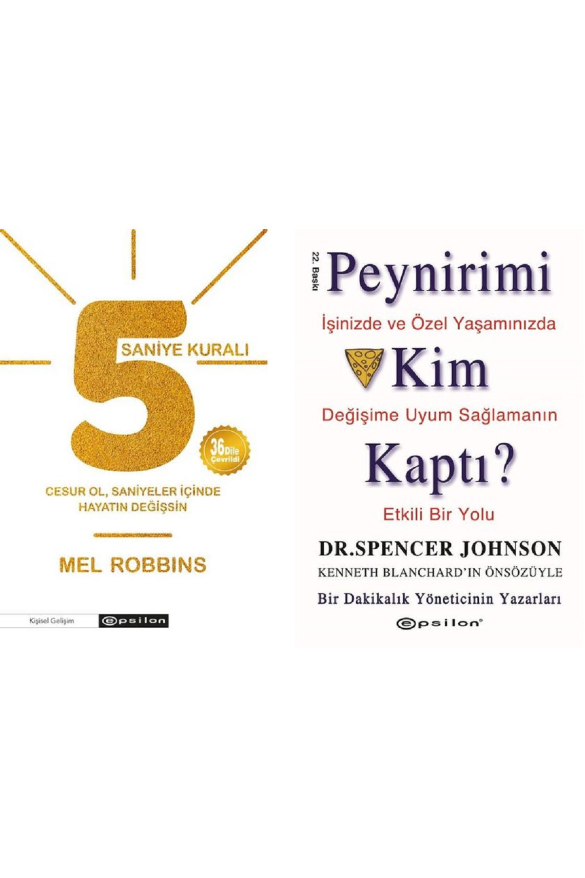 Epsilon Yayınevi 5 Saniye Kuralı + Peynirimi Kim Kaptı 2 Kitap Set