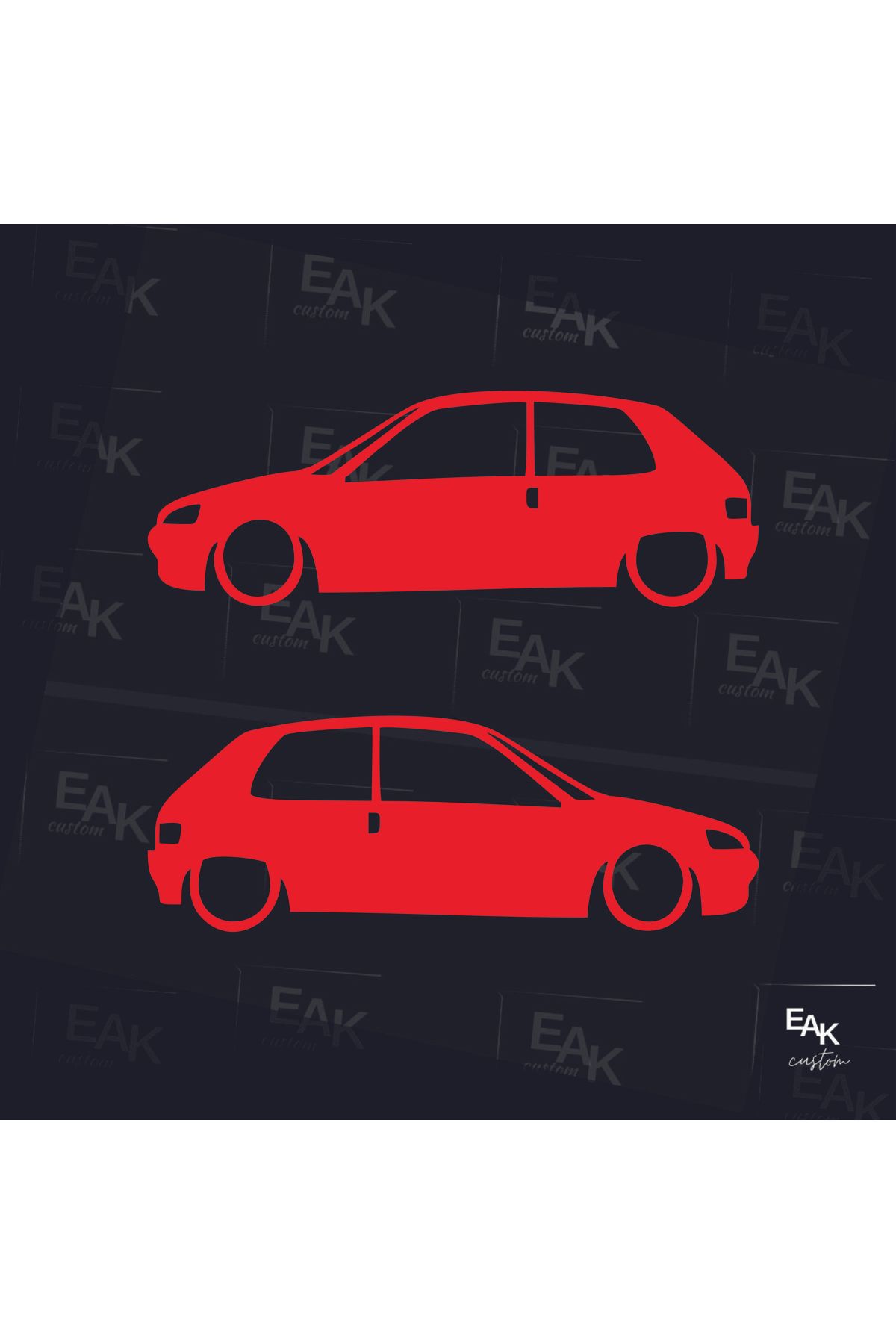 eakcustom PEUGEOT 106 oto sticker (18cm x 15cm) (2 adet)