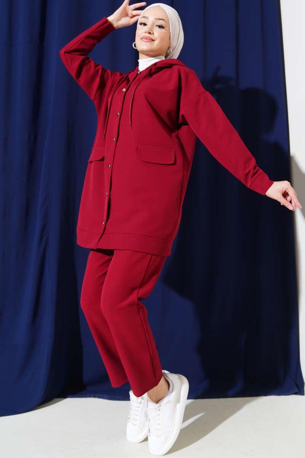 YILMAZBARMAZ kadın çıt çıt kapamalı eşofman takımı