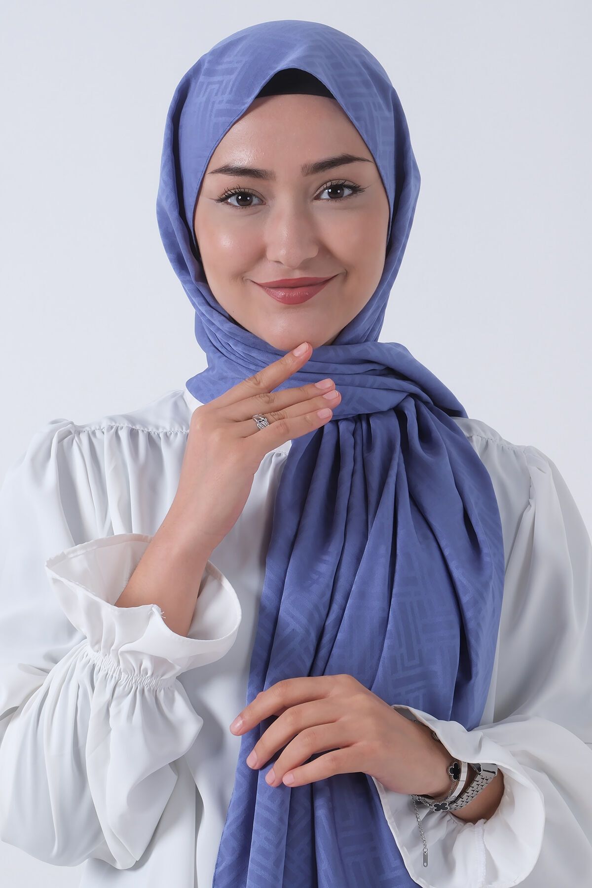 HAREM SCARF Jakarlı Şal, Nehir Jakar Şal 01170