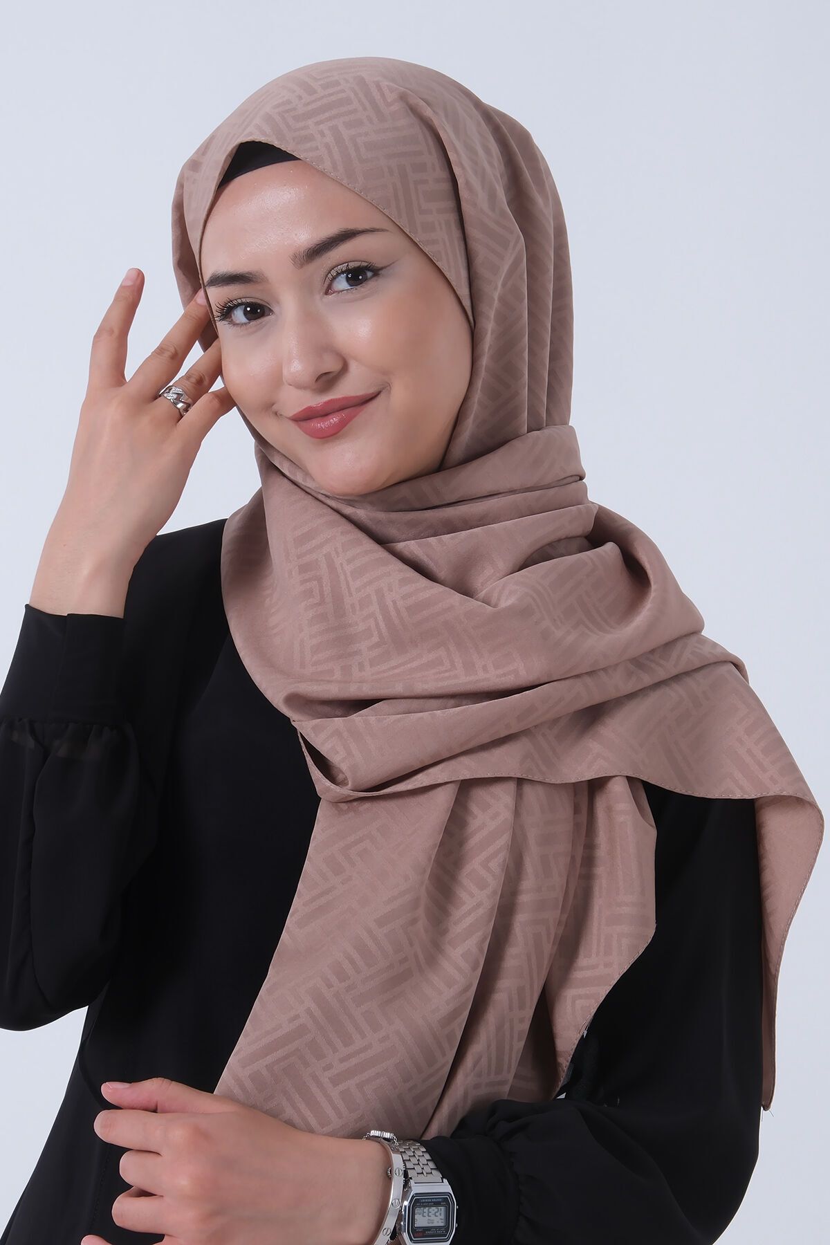 HAREM SCARF Jakarlı Şal, Nehir Jakar Şal 01170