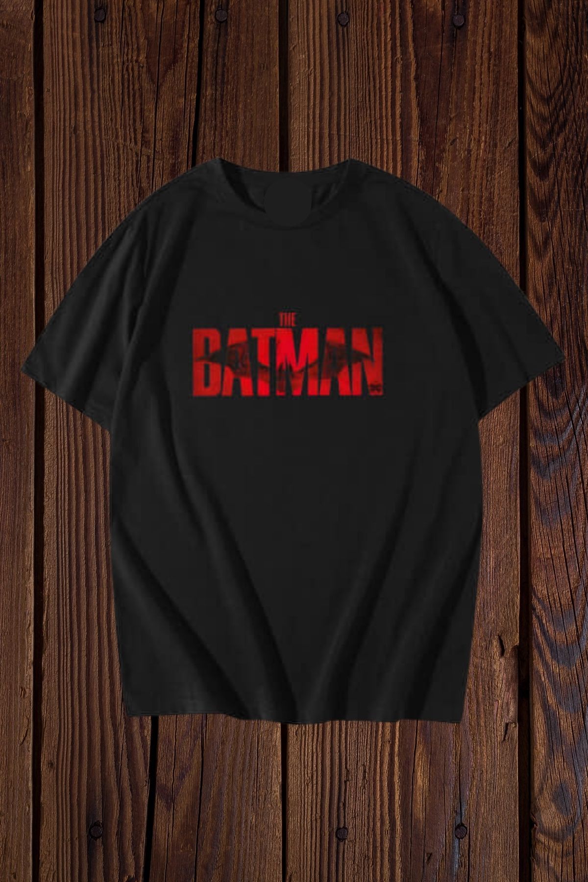 FECCY Pamuklu The Batman Baskılı Oversize T-shirt