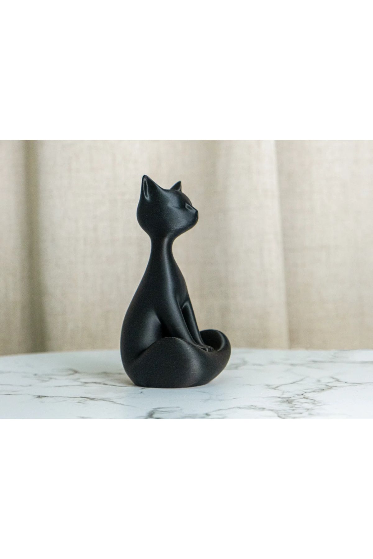 Goplast Premium Modern Kedi Biblo, 15 Cm Siyah Dekoratif Kedi figürü, Pinterest Obje