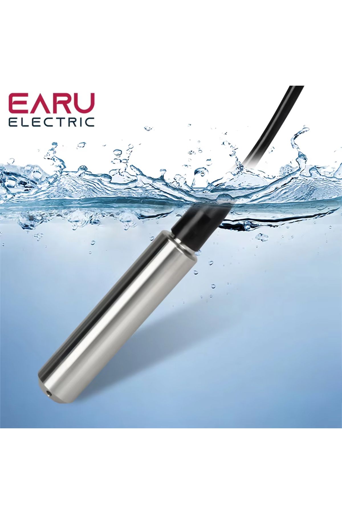 EARUELETRIC-1m Range 5m Cable 4-20ma Output Integral Level Transmitter Liquid Oil Water Level Sensor Probe Detec 1