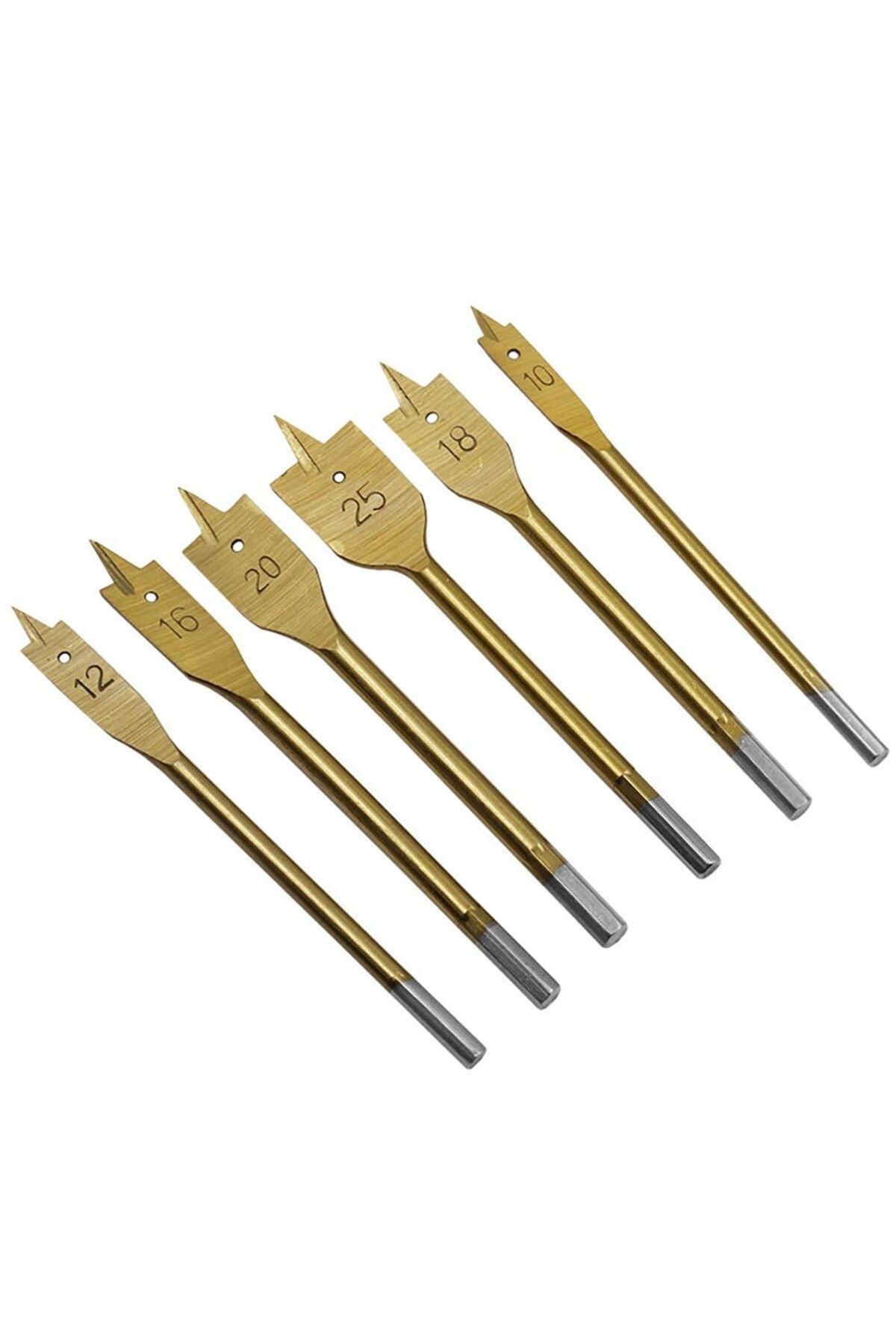 atooltour-Spade Drill Bit Set Woodworking Spade Drill Bits Set Paddle Flat Boring Double Side Cutting Spurs Wo 1