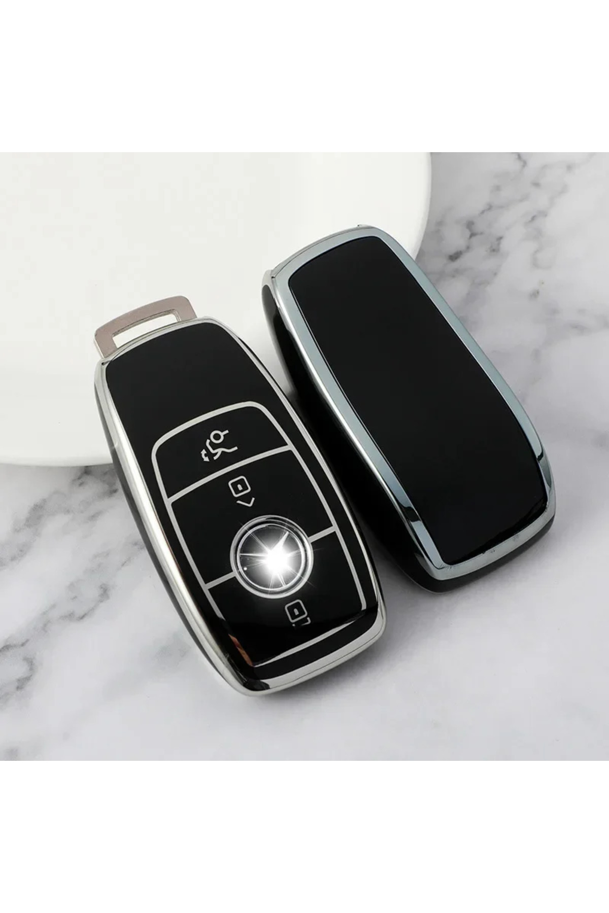 Choice-black TPU Car Key Case Cover for Mercedes-Benz A B C E G S Class CLA CLS GLA GLB GLC GLE GLS EQA EQB 1