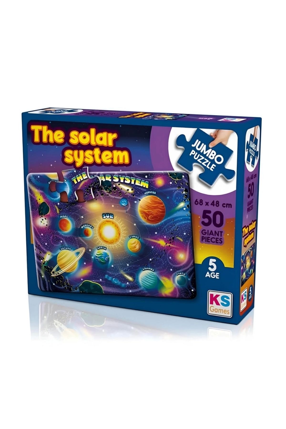 Basic Fun Çocuk KS Games Solar Sistem Gezegen 50 Parça Puzzle