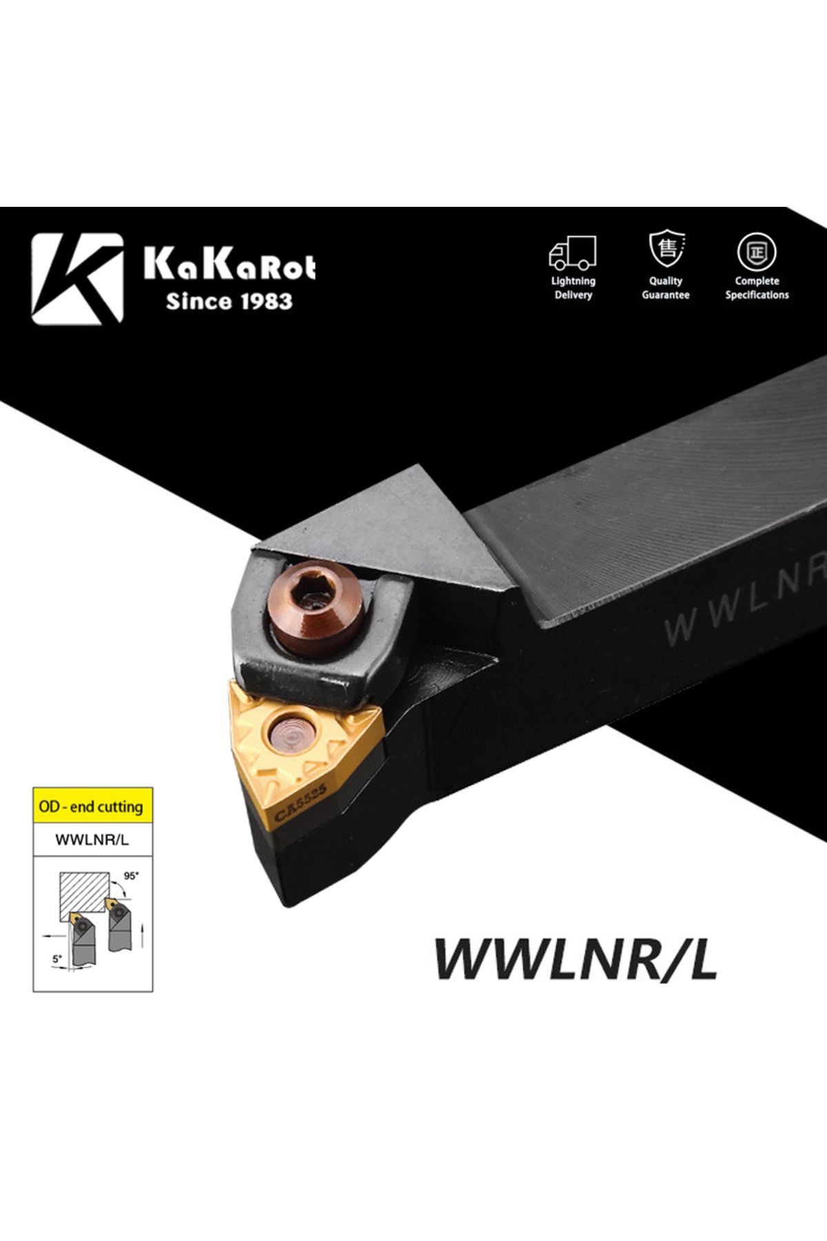 kakarot-حامل أداة تحويل خارجي بدون إدخال Wwlnr2020k08 Wwlnr2020 Wwlnr2525 Wwlnr3232 Wnmg Carbi 1