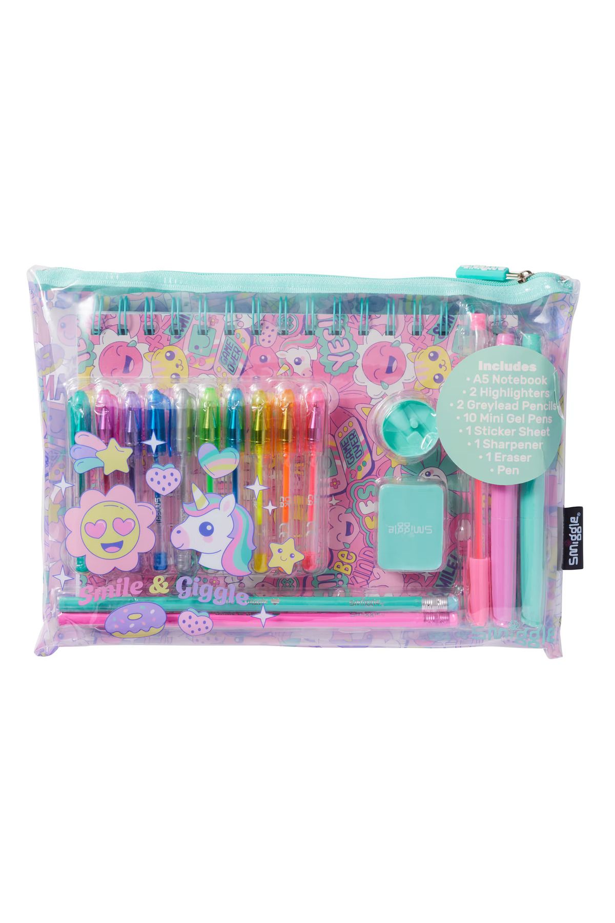 SMIGGLE A5 BOYUTLU DEFTERLİ KIRTASİYE HEDİYE SET