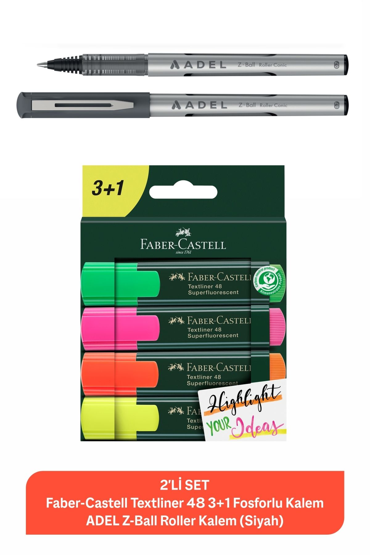 Faber Castell 3+1 FOSFOR VE ROLLER KALEM