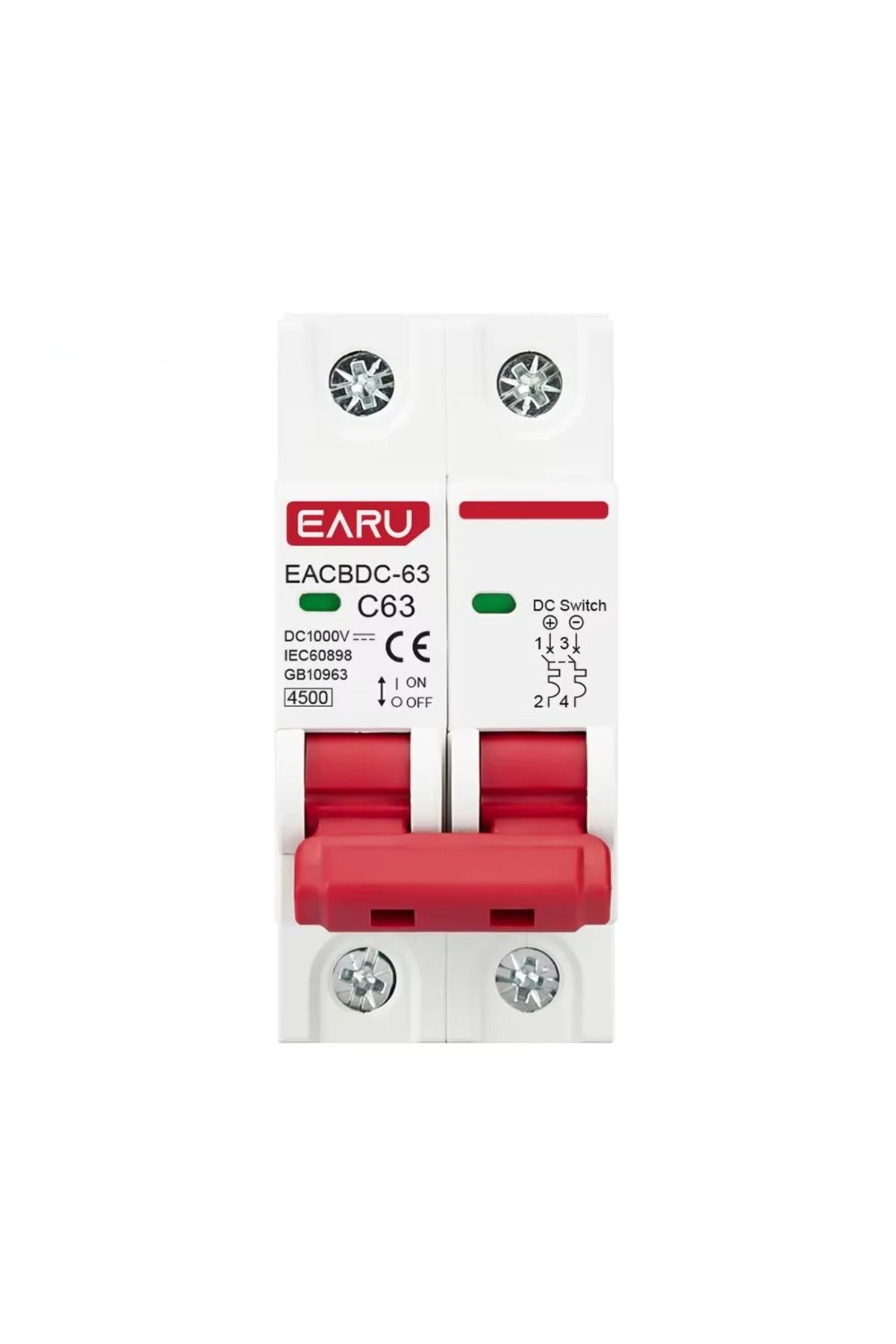 EARUELETRIC-2p 63a 2p Dc 1000v Mcb Solar Mini Circuit Breaker Overload Protection Switch 6a 10a 16a 20a 25a 32a 7