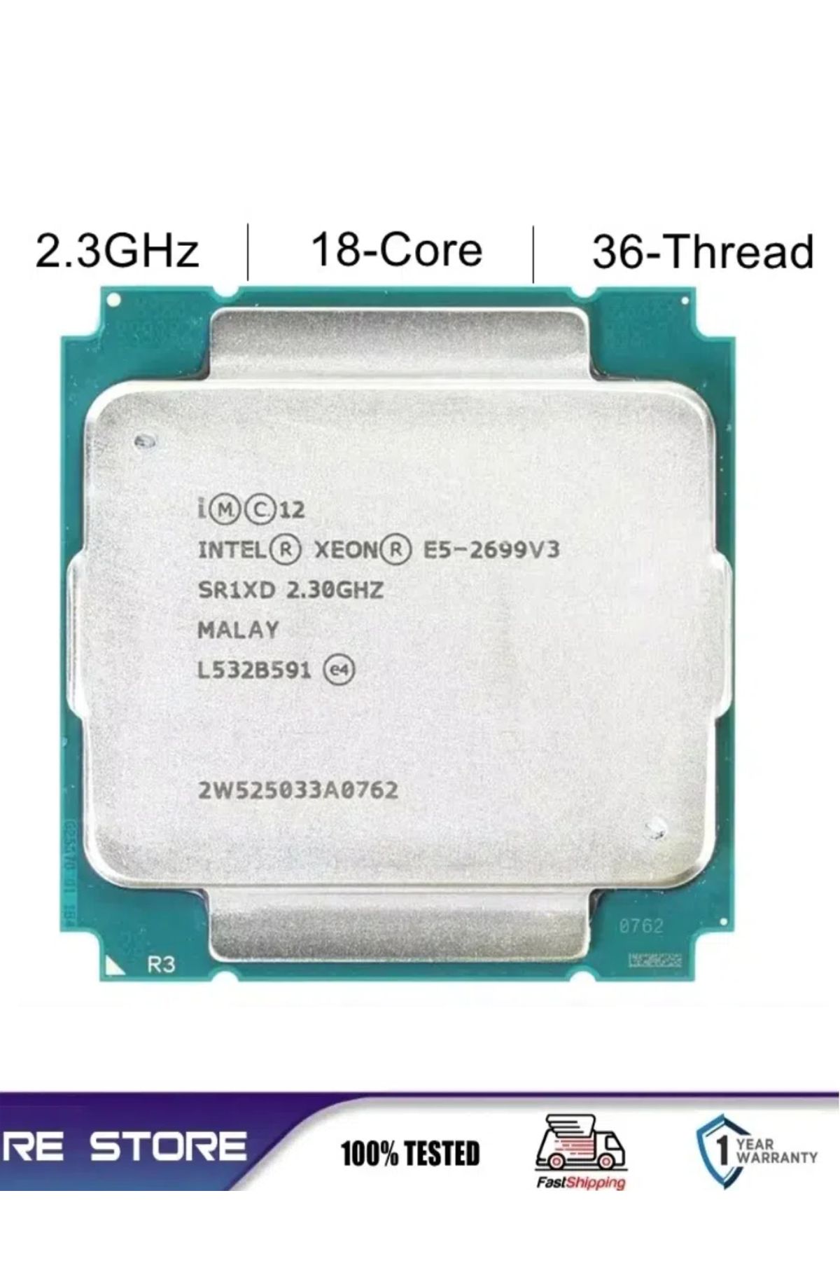 Choice-Intel Xeon E5 2699 V3 2.3Ghz 18-Core LGA 2011-3 cpu processor SR1XD 3