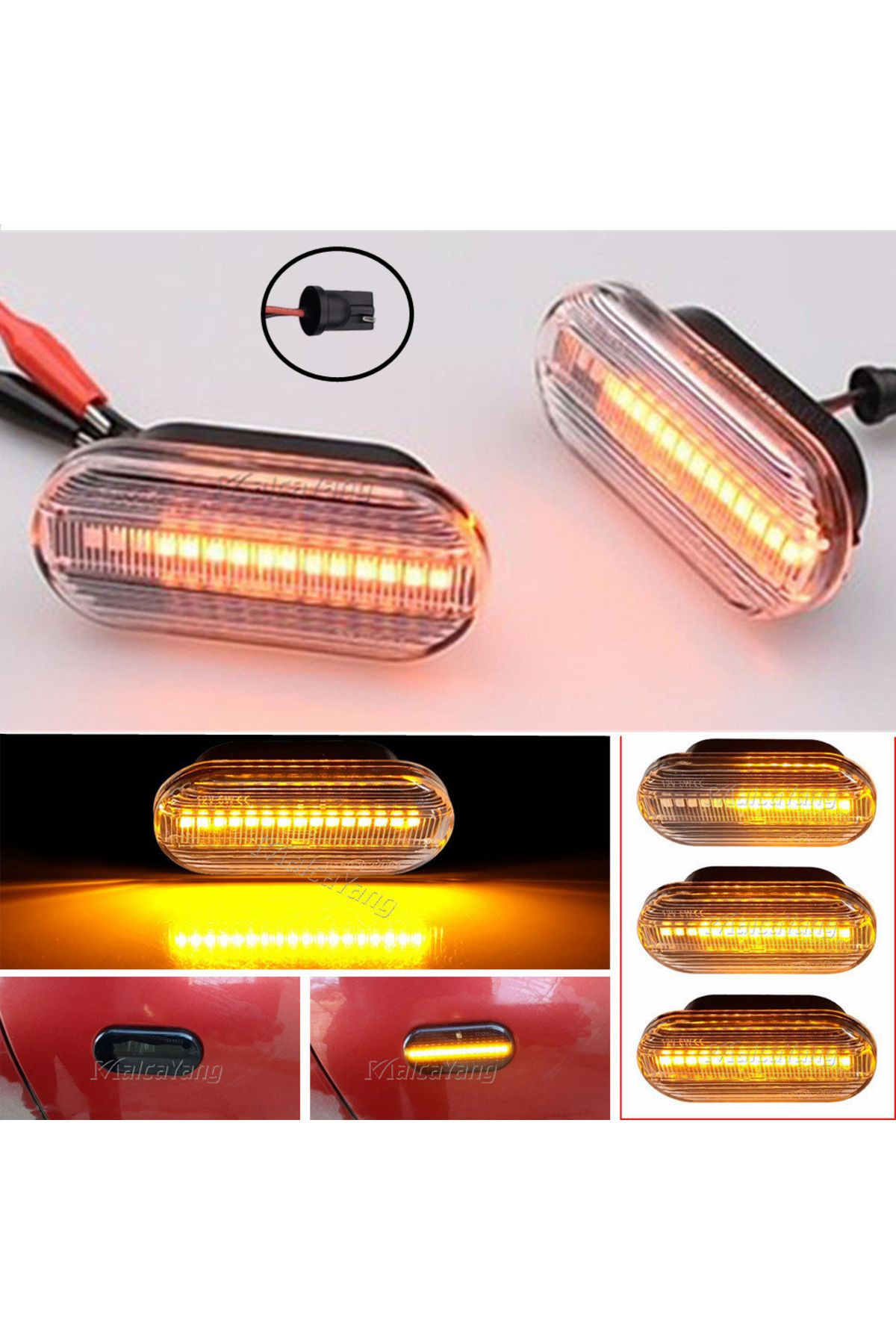 Choice-2X LED Dynamic Side Marker Turn Signal Light Indicator for VW Bora Golf 3 4 MK4 Jette Lupo Passat... 4