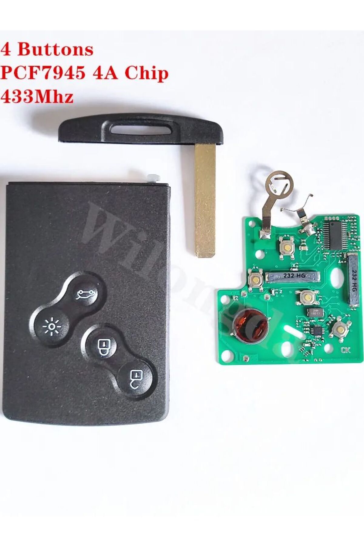 Choice-3PCS 1/3/5pcs 4 button remote key card keyless smart key 433mhz 4A PCF7945 chip 7945 for Renault Cli 6