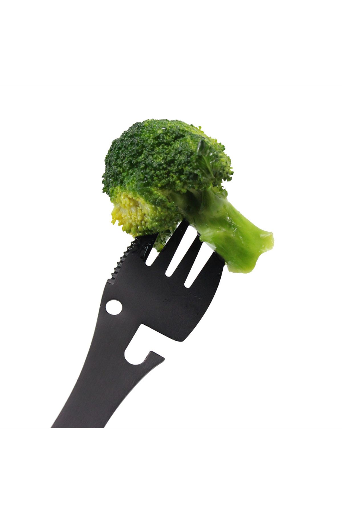 Choice-Black Multi Function Tableware Spoon Multi Tool Can Opener Flatware Portable Bottle Cutlery Multitoo 5