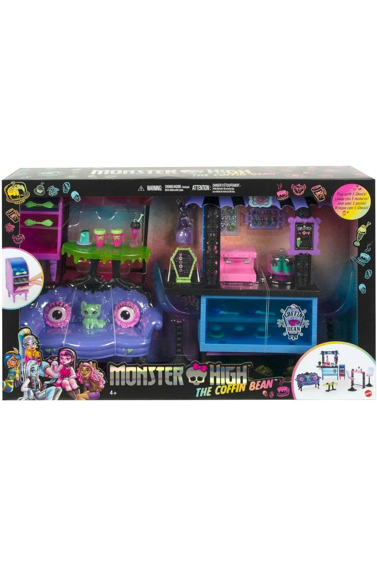 MONSTER HIGH Coffin Bean Restoran Oyun Seti, 4 Yaş Ve Üzeri, Hhk65