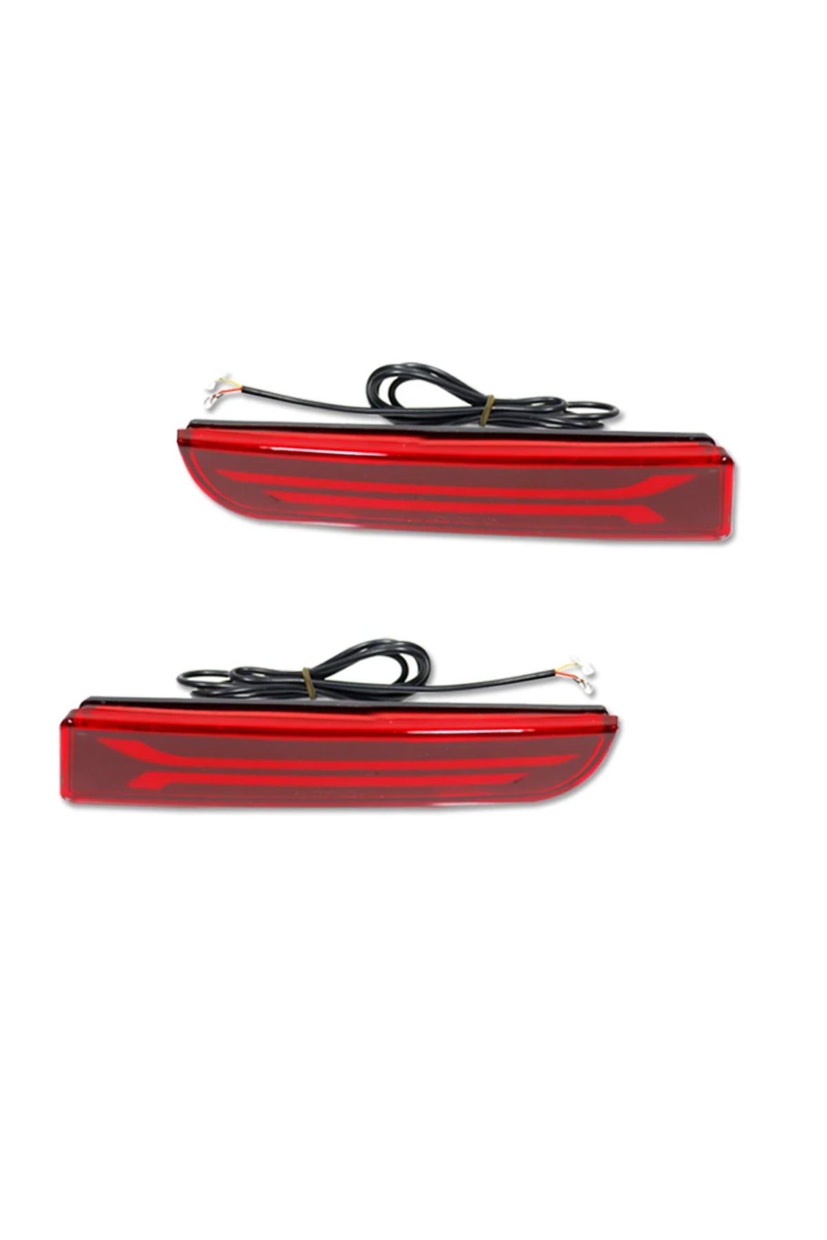 Choice-Red Lens E LED Bumper Reflector Lights For Mitsubishi Lancer Evo Evolution ASX Outlander Sport RVR 1