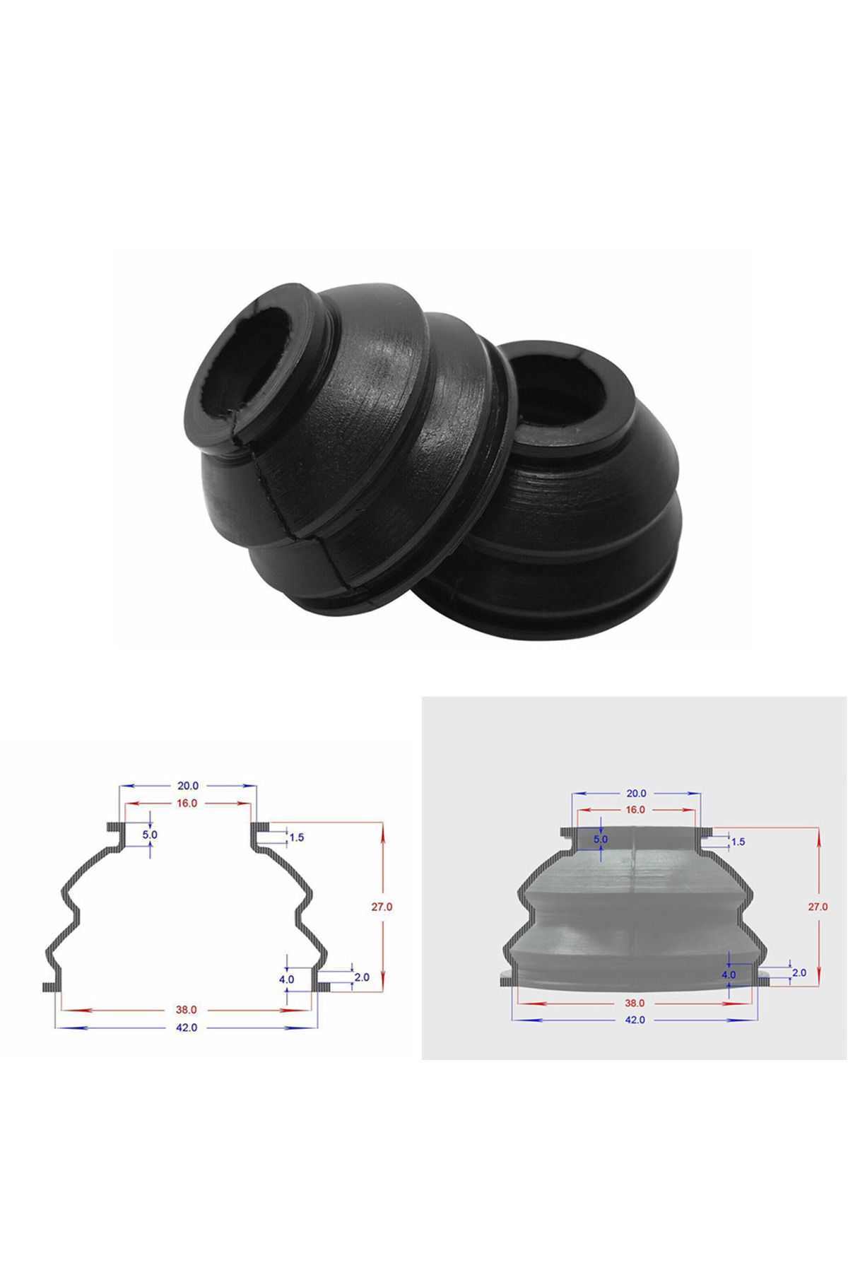 Choice-2pcs Universal Car Suspension Steering Ball Joint Rubber Dust Boot Cover Track Tie Turn Rods Ends... 5