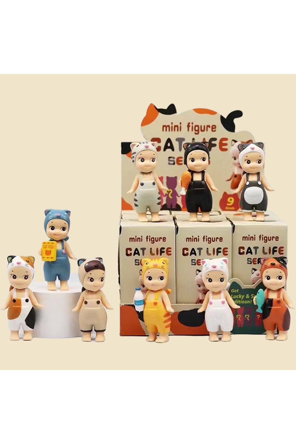 Choice-Random 1 Pcs Cat Cats Life Action Figures Toys Ornaments Dolls For Fans Children Christmas Gifts 1pc 2