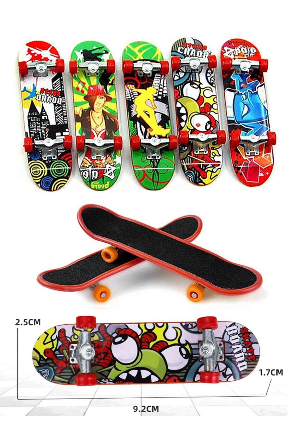 Choice-5pcs Random Color 1/3/5pcs Fingerboard Set Finger Alloy Stent Professional Mini Skateboard Kid Toys 8