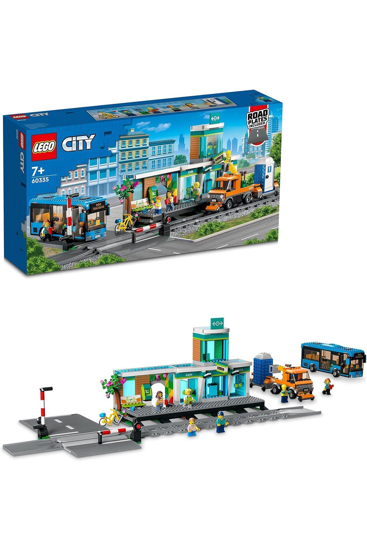 STOREMAX nffastore City Tren İstasyonu 60335-7 Yaş ve Üzeri Çocuklar için Demiryolu Kamyonu, Otobüs ve