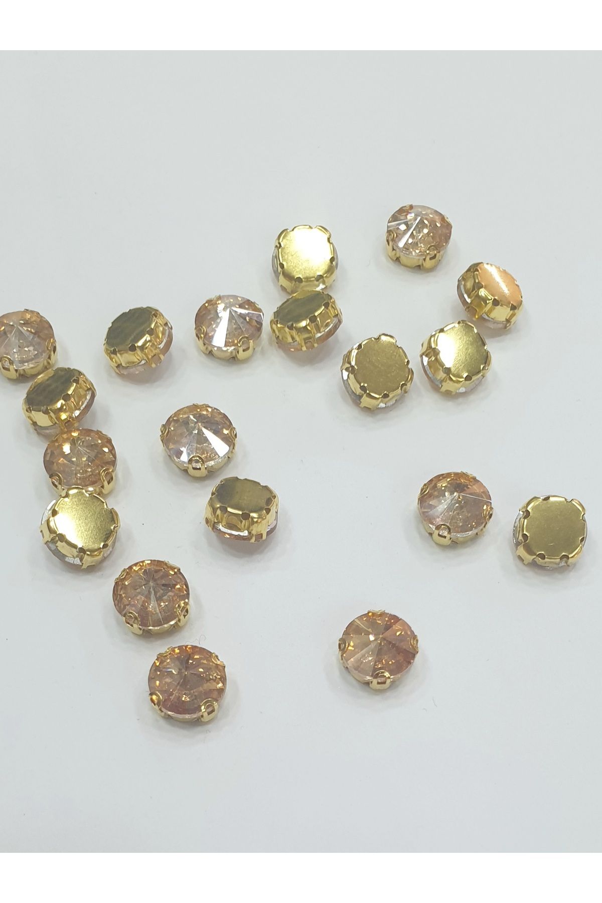 CRYSTALSHOP Kasalı Taş - 10mm Gold (50AD)