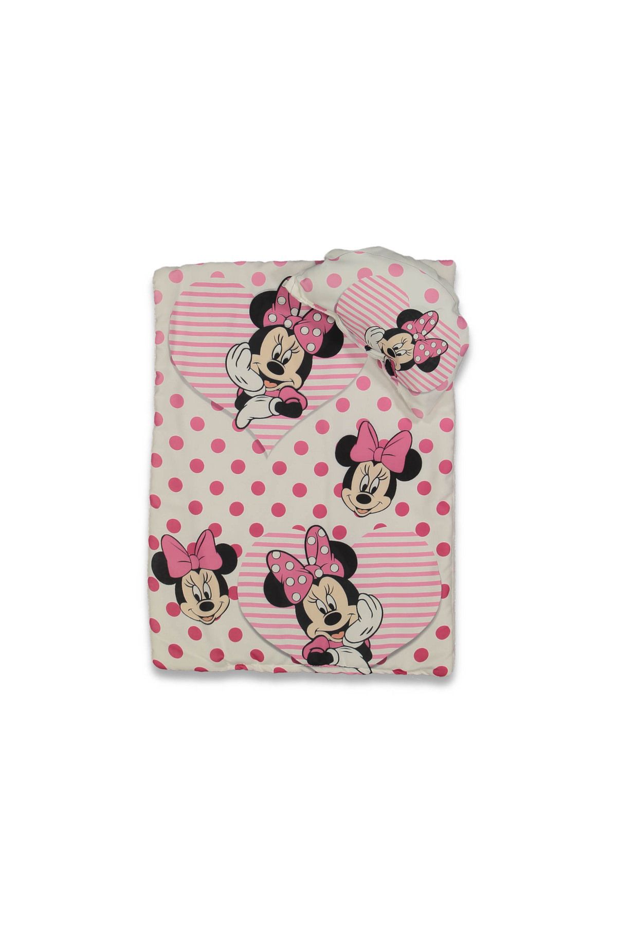 alpmodel Minnie Mouse Baskılı Puantiyeli Yastıklı Bebek Alt Açma 60x43