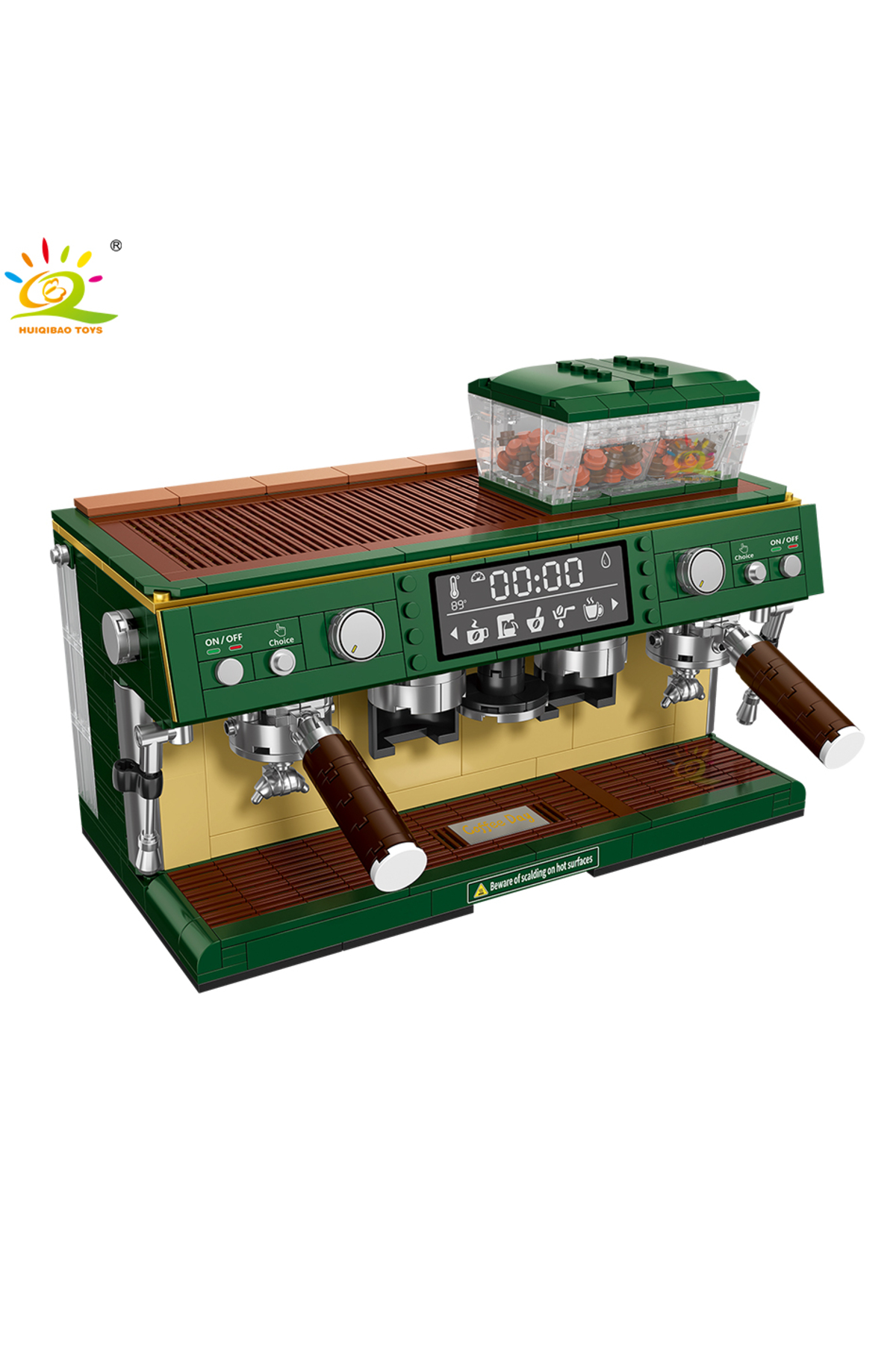 بدون جعبه HUIQIBAO ۹۲۸ تکه MOC دستگاه قهوه مدل بلوکهای ساختمانی میکرو شهر الماس دوستانه
