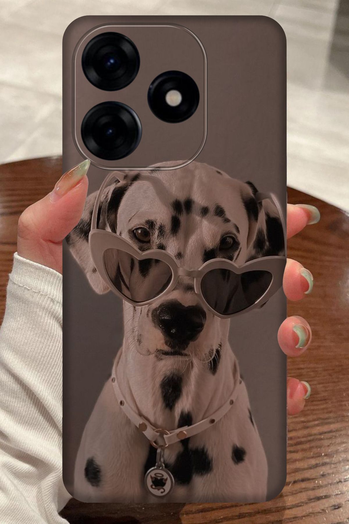 realme C63 Uyumlu Köpek Desenli Kamera Korumalı HD Baskılı Silikon Kılıf