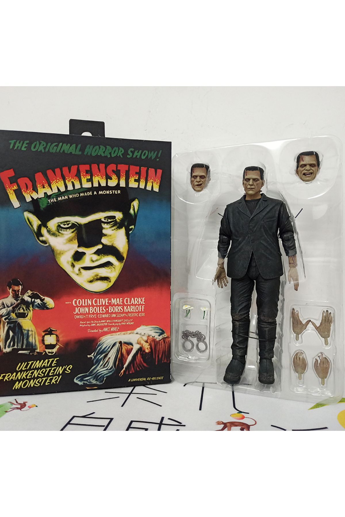 Choice-With Box Neca Frankenstein Action Figure Mary Shelley's Film 1931 Movie Collection Model Toy Doll Bi 8