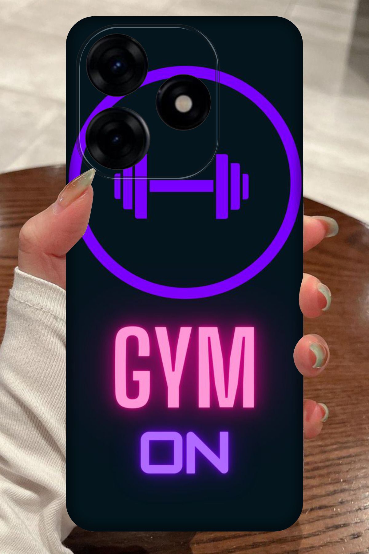 realme C63 Uyumlu Gym Desenli Kamera Korumalı HD Baskılı Silikon Kılıf