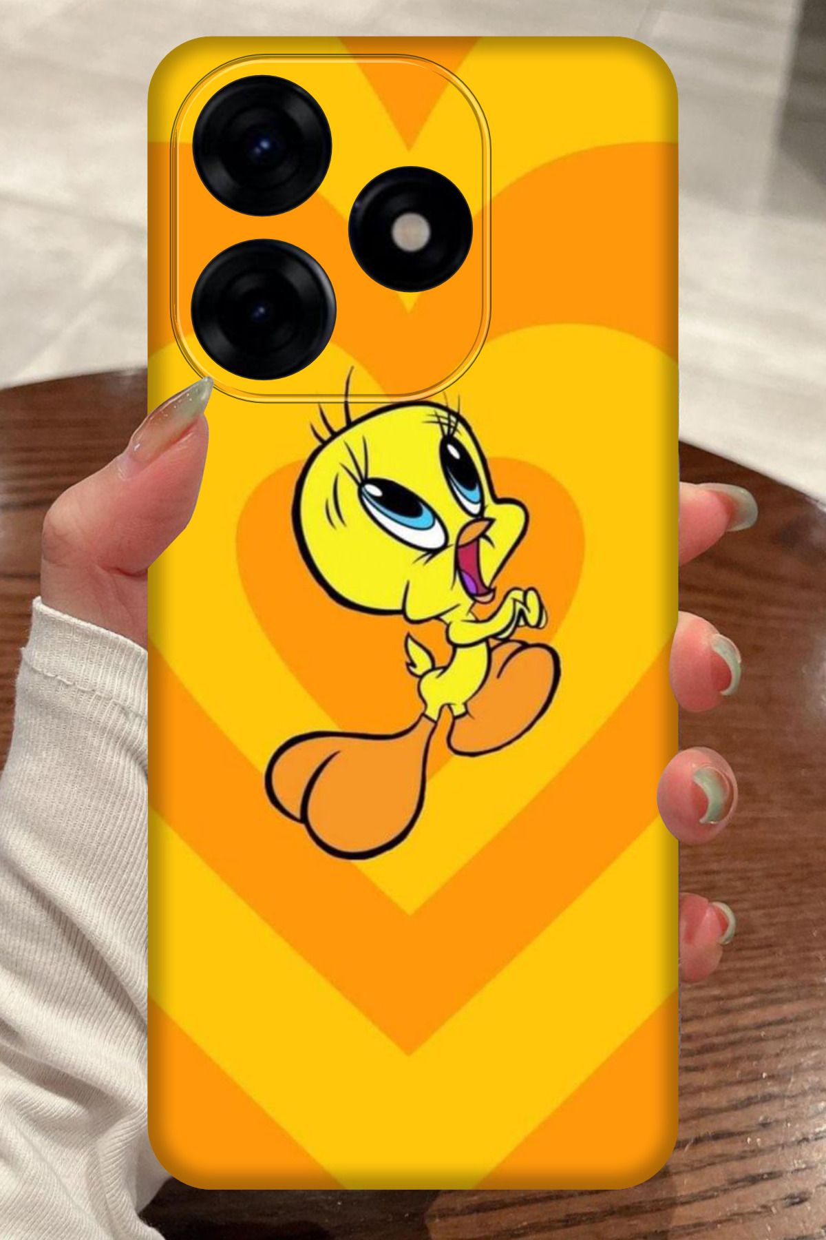 realme C63 Uyumlu Tweety Desenli Kamera Korumalı HD Baskılı Silikon Kılıf