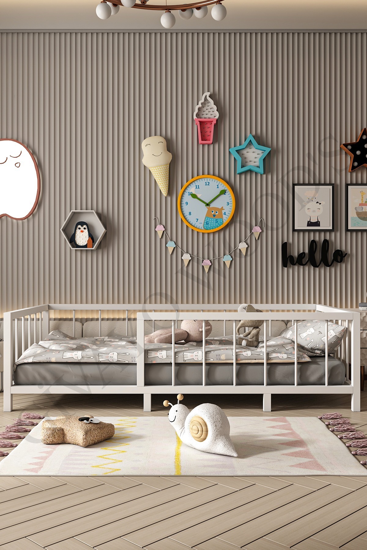 GİVAYO WOOD'S Thorin Bebek Çocuk Montessori MDF Yatak fotoğrafı 2 (önizleme)
