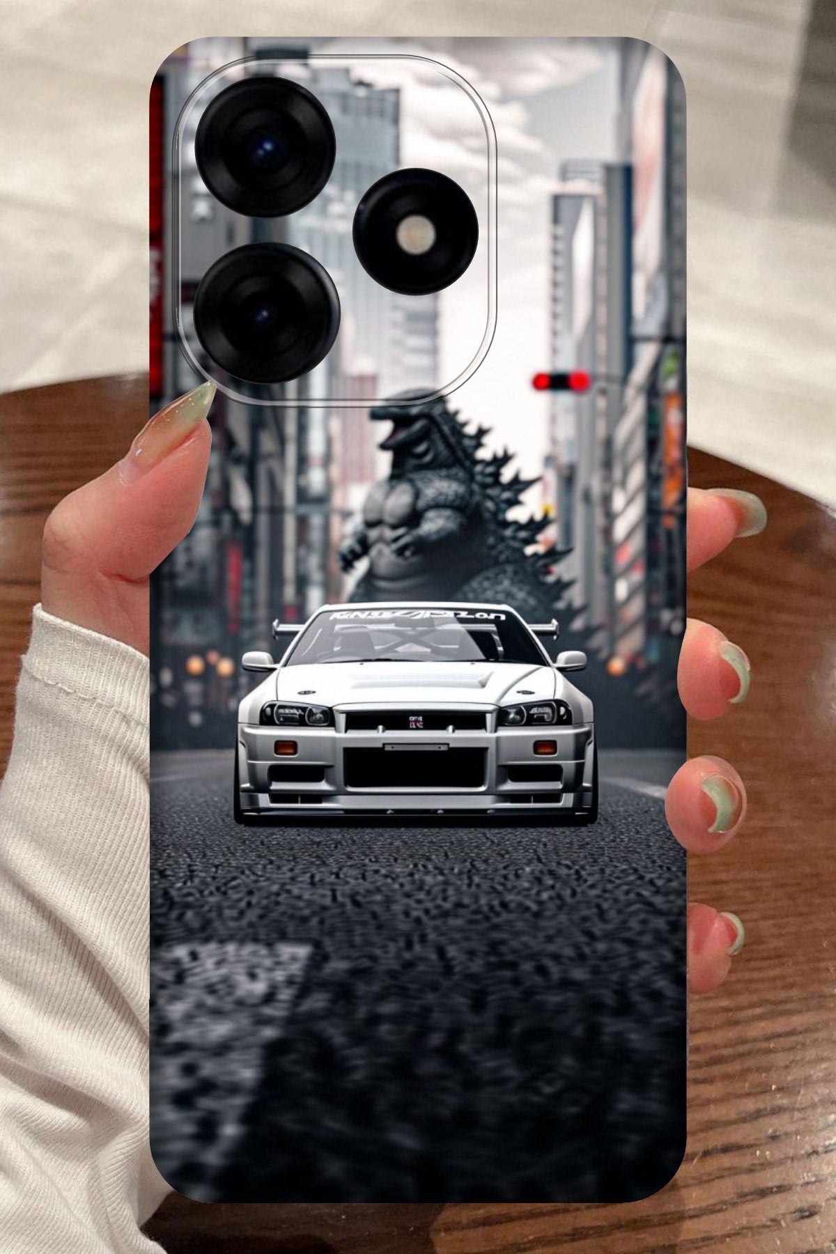 realme C63 Uyumlu Nissan GTR Desenli Kamera Korumalı HD Baskılı Silikon Kılıf