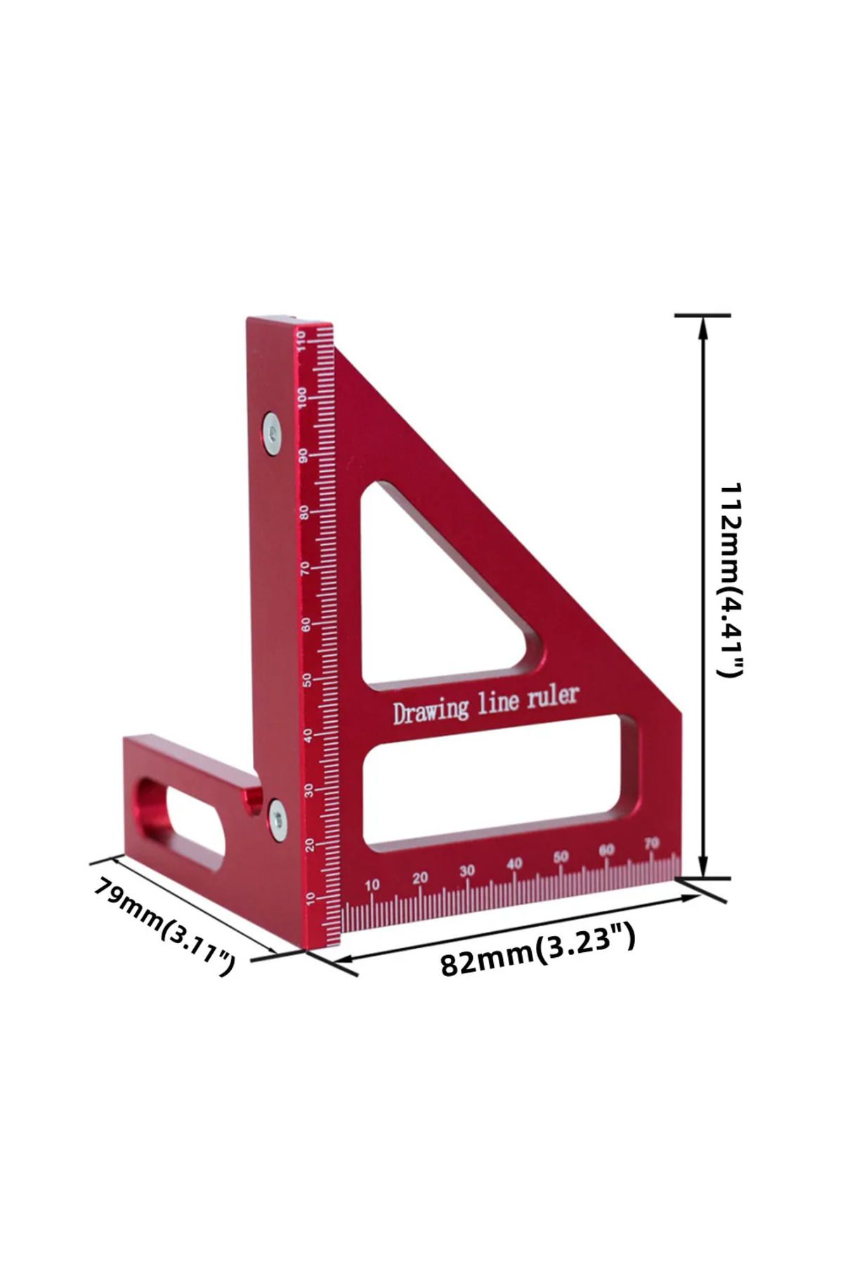 Wnew-1pc Triangle Ruler 1/2pc Carpenter Square Protractor And Center Scribe Gauge - Aluminum Center Finde 1