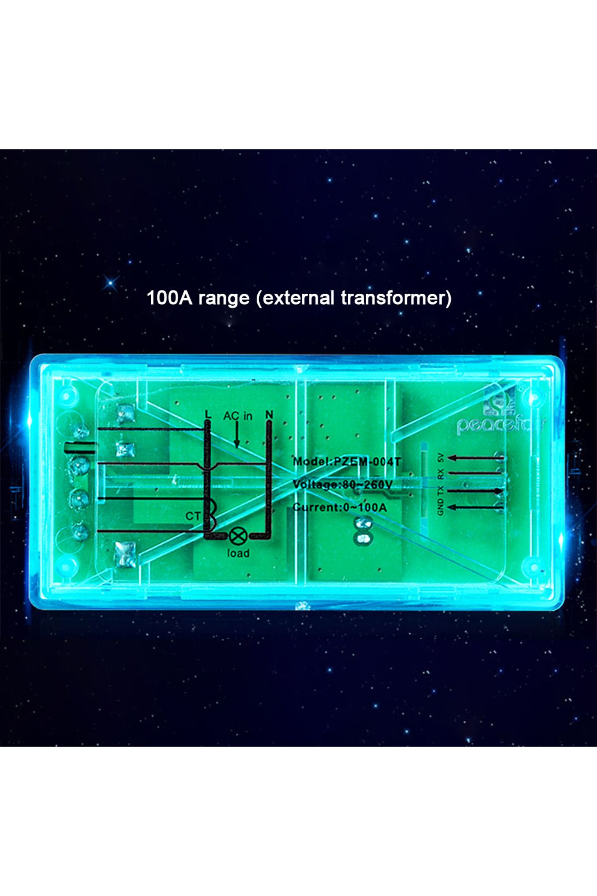 Choice-AC Digital Multifunction Meter Watt Power Volt Amp TTL Current Test Module PZEM-004T With Coil 0-... 7