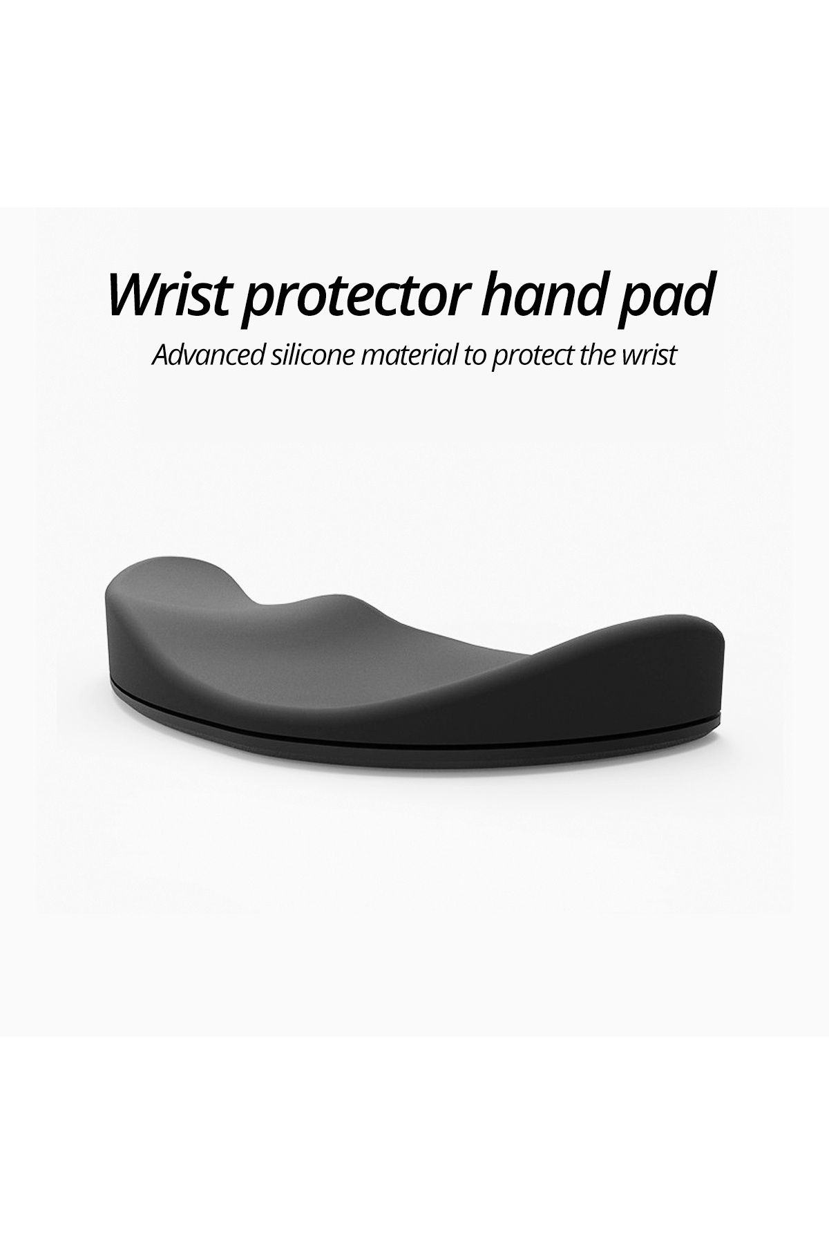 Choice-Black Ergonomic Handguard Mouse Palm Pad Silicon Gel Non-slip Streamline Wrist Rest Support Mat Comp 4