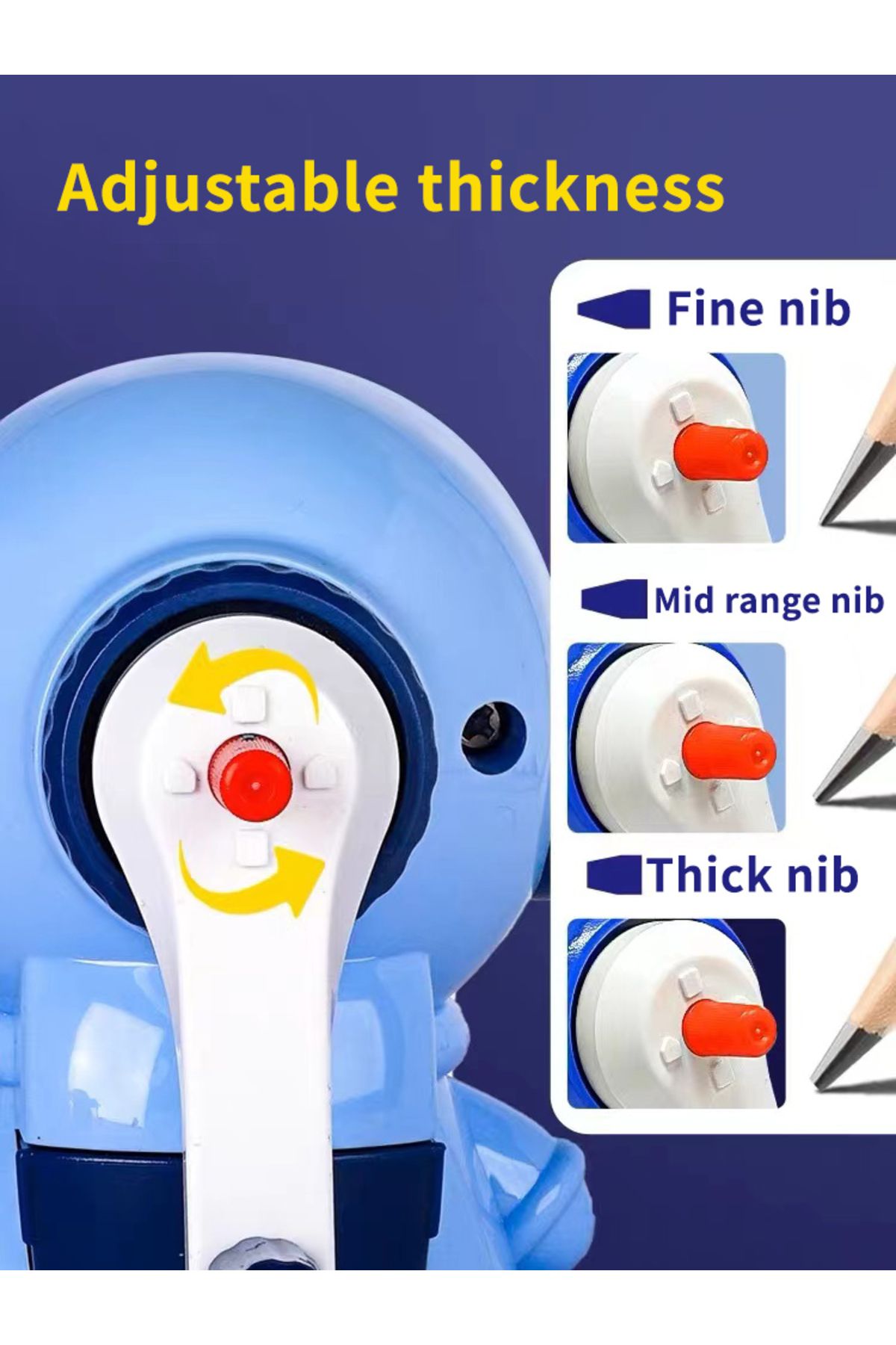 Choice-1Pcs Student Cartoon Hand Sharpener Astronaut Shape Sharpener Automatic Pencil Sharpener 4
